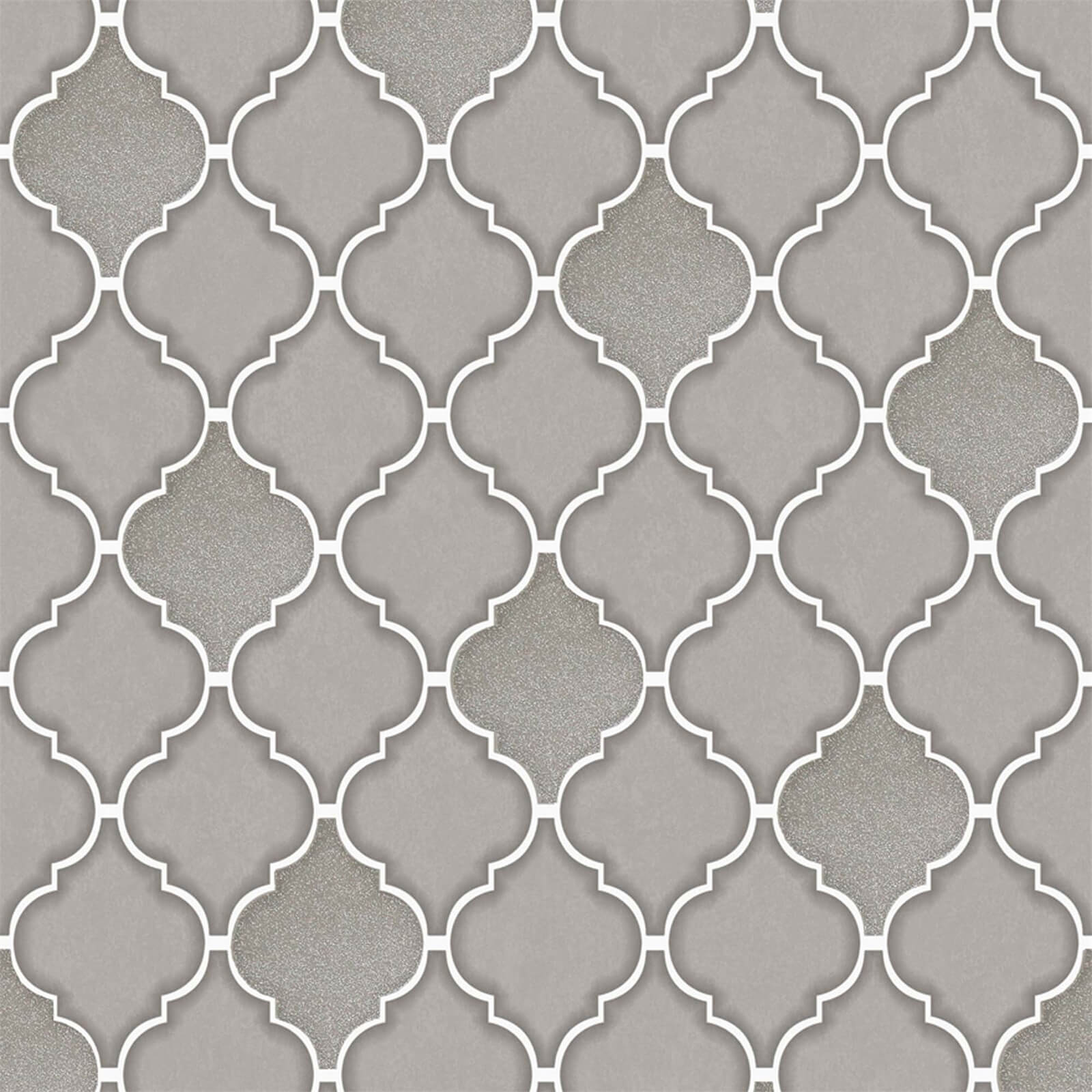 Holden Decor Trellis Tile Embossed Metallic Glitter Charcoal Wallpaper