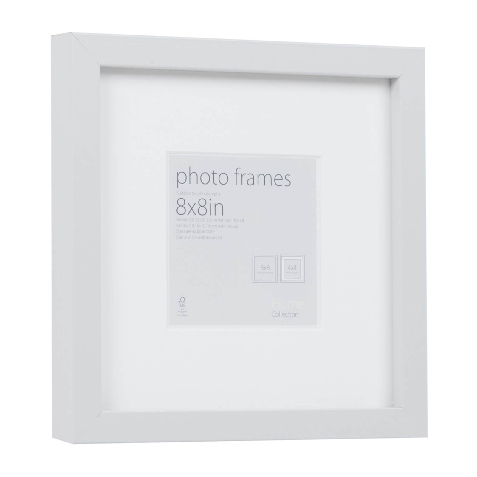 Photo Frame Grey 8 x 8 with 4 x 4 Mount Aperture