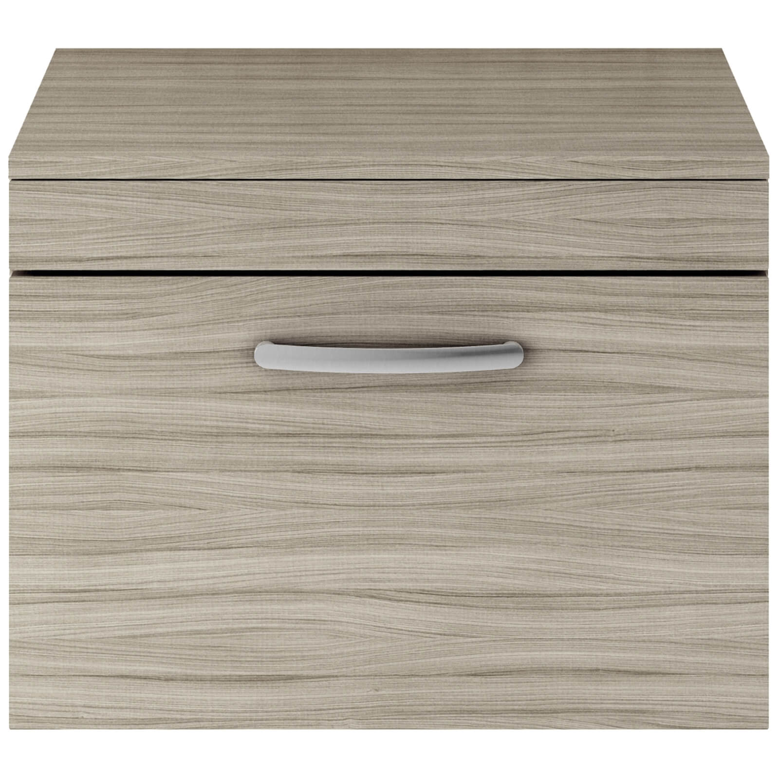 Balterley Rio 600mm Wall Hung Single Drawer Vanity With Worktop - Driftwood
