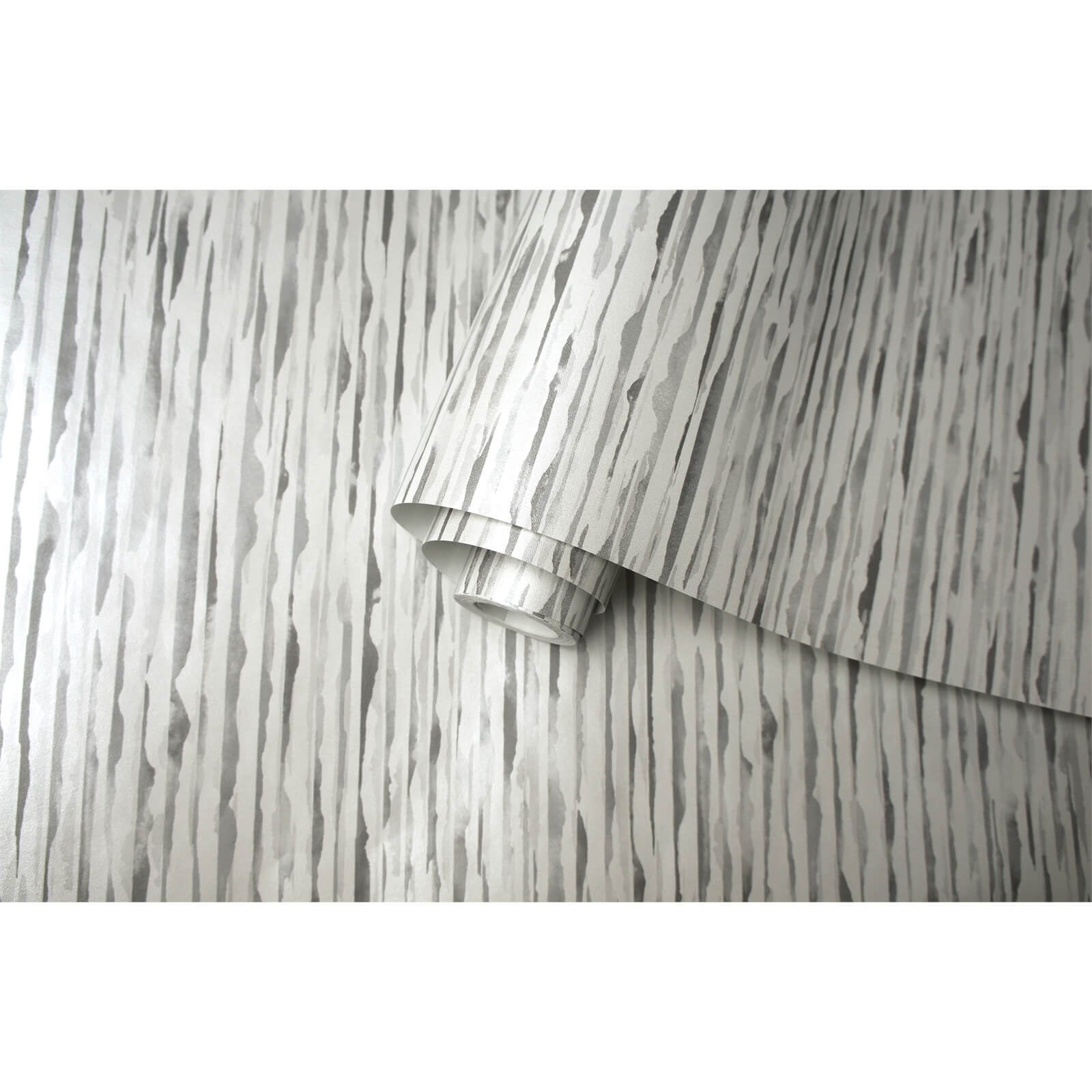 Holden Decor Danxia Plain Smooth Metallic Grey Wallpaper
