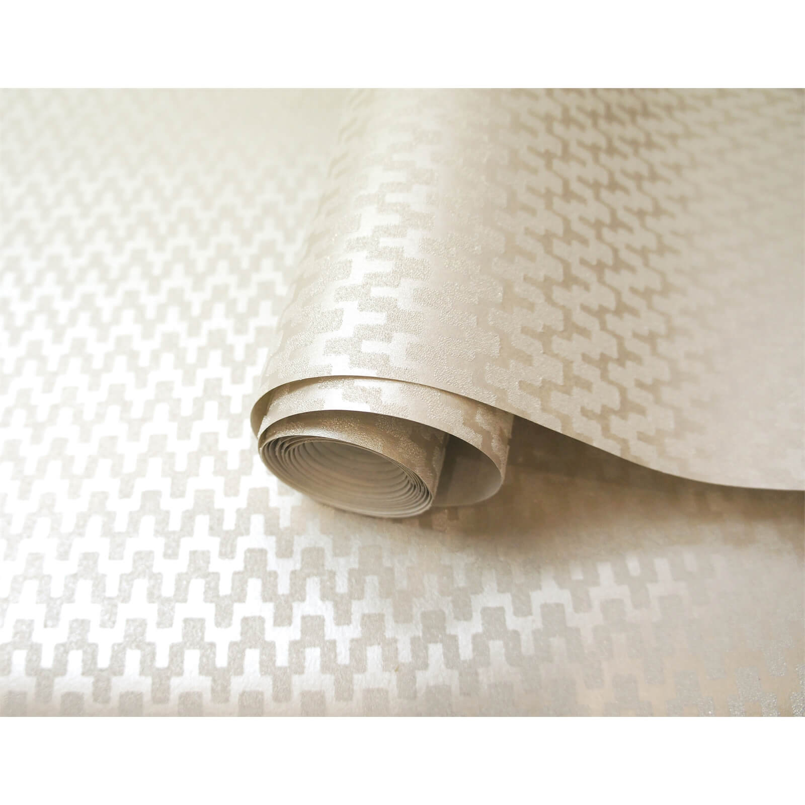 Holden Decor Aravalli Geometric Textured Glass Beads Taupe Wallpaper