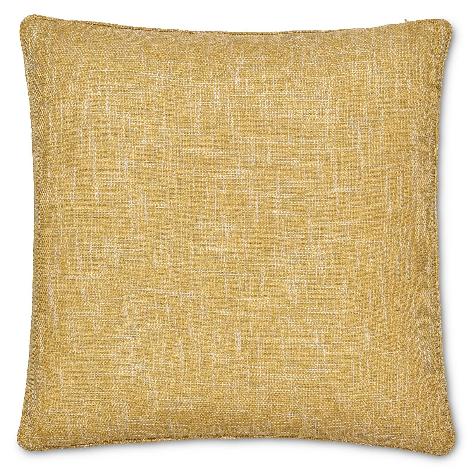 Semi Plain Textured Cushion - Ochre