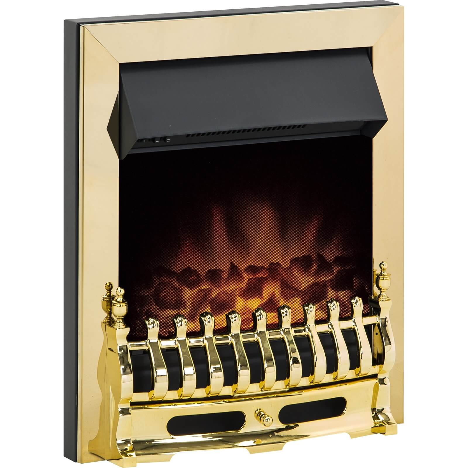 Adam Blenheim Electric Fire with Inset Fitting in Brass