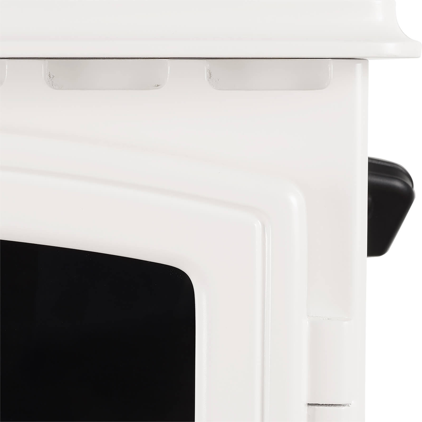 Adam Aviemore Electric Stove with Realistic Log Bed & LED Flame Effect Flat to Wall Fitting - White