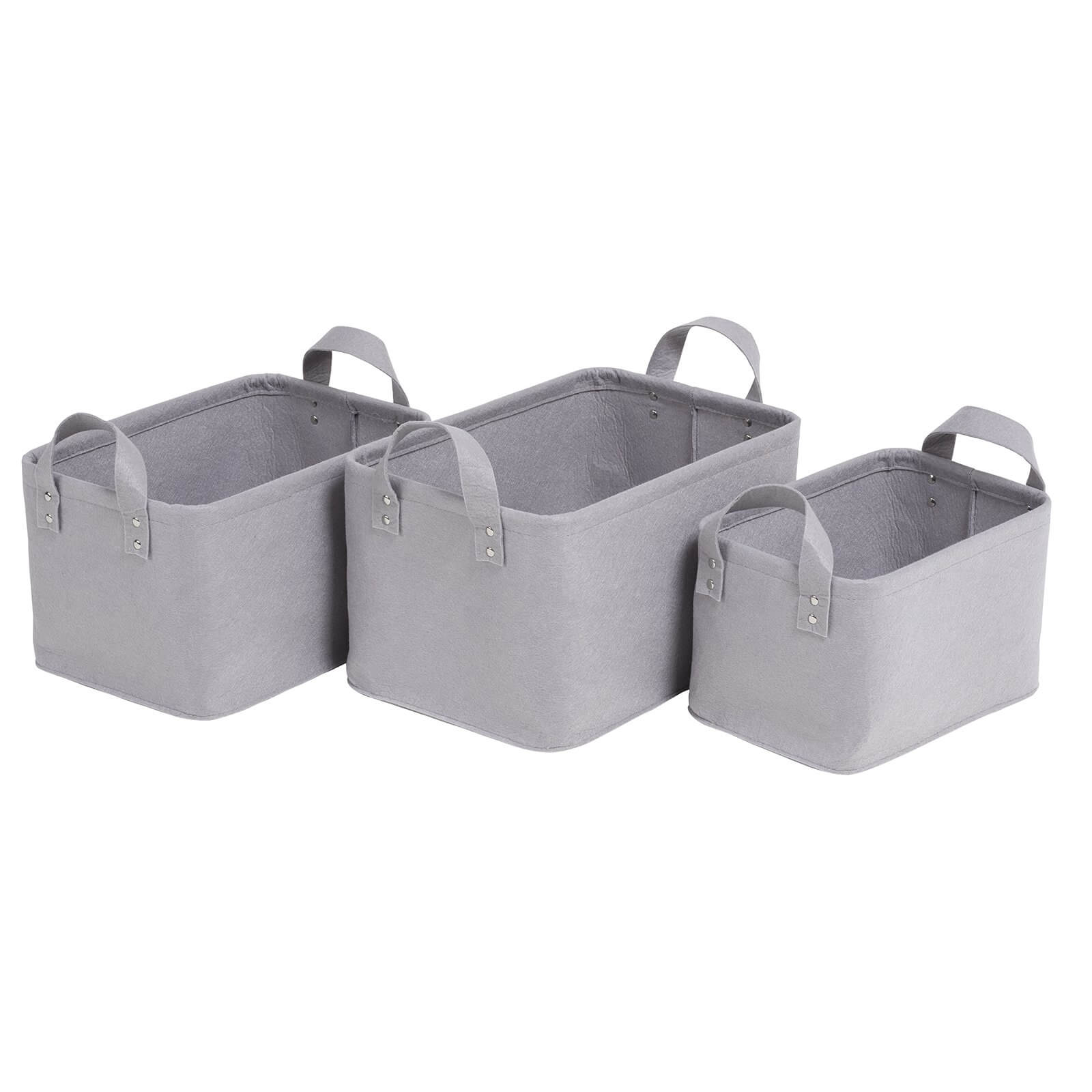 Felt Basket 3 Pack - Grey