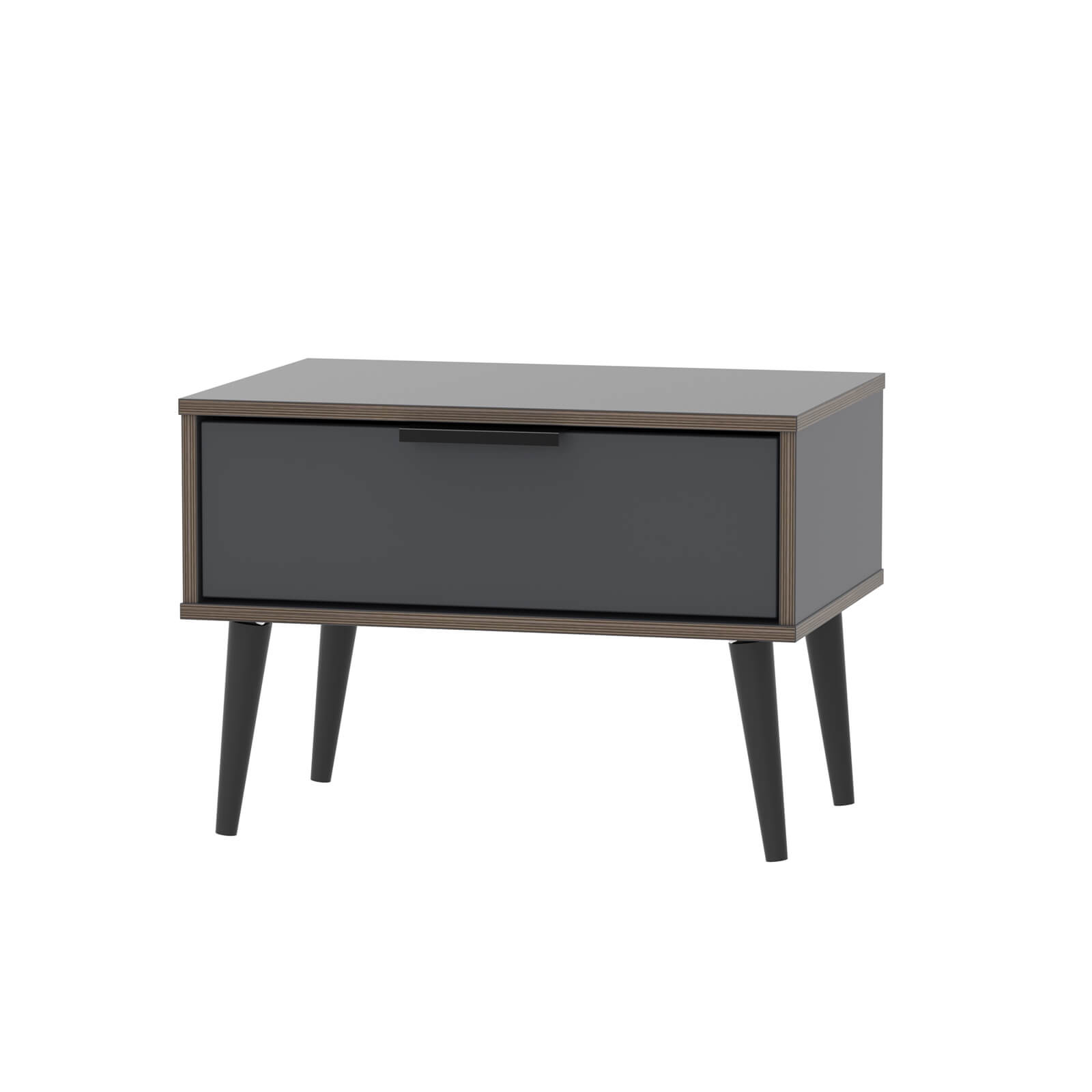 Tokyo 1 Drawer Side Table with Legs - Graphite