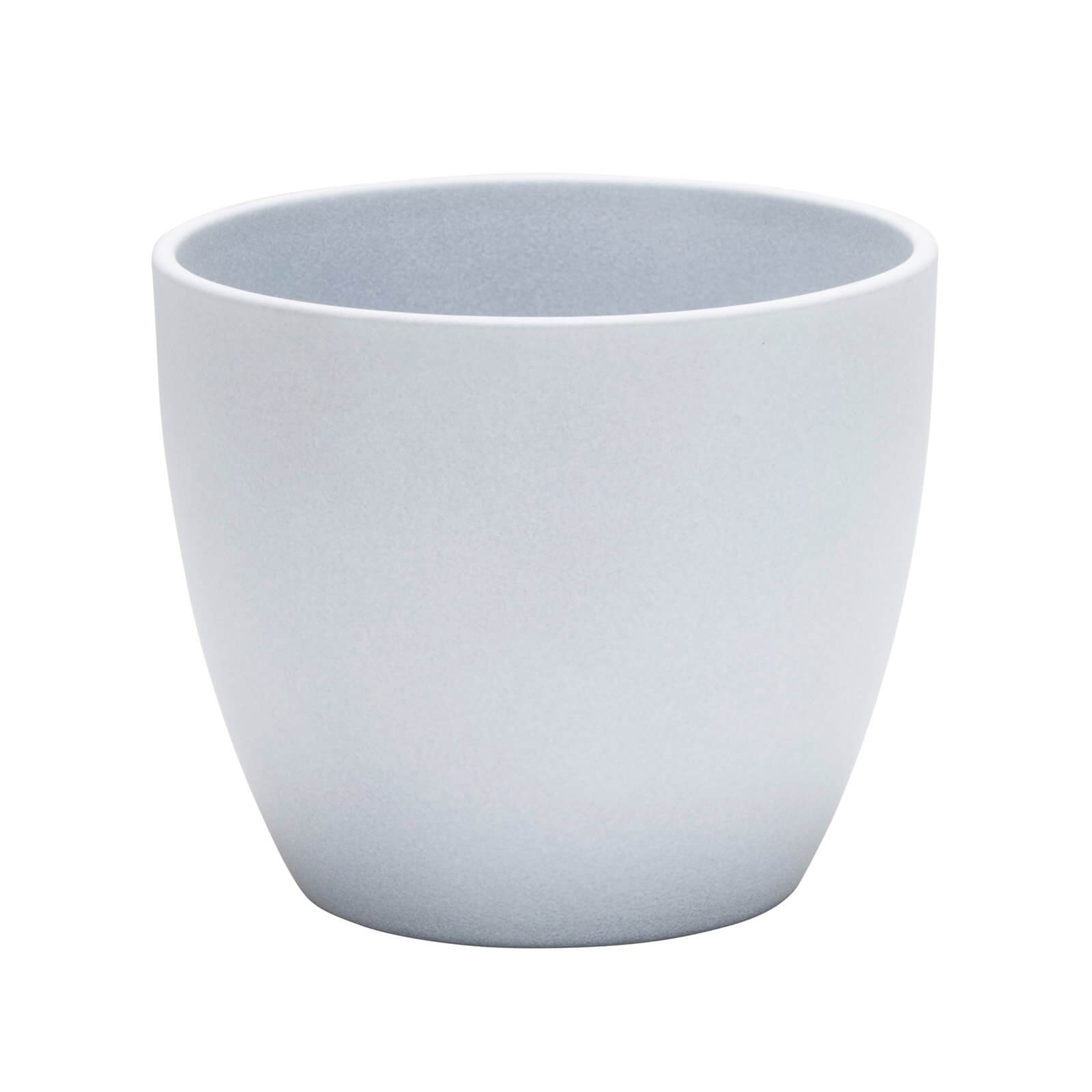 Grey Stone Ceramic Cover Pot -  25cm