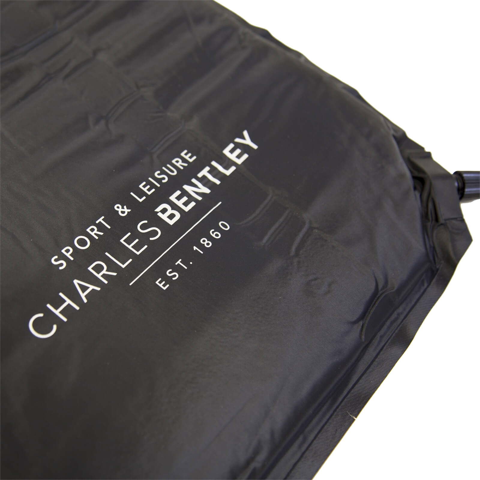 Charles Bentley Self Inflating Double Rollup Camping Mat with Pillows - Black