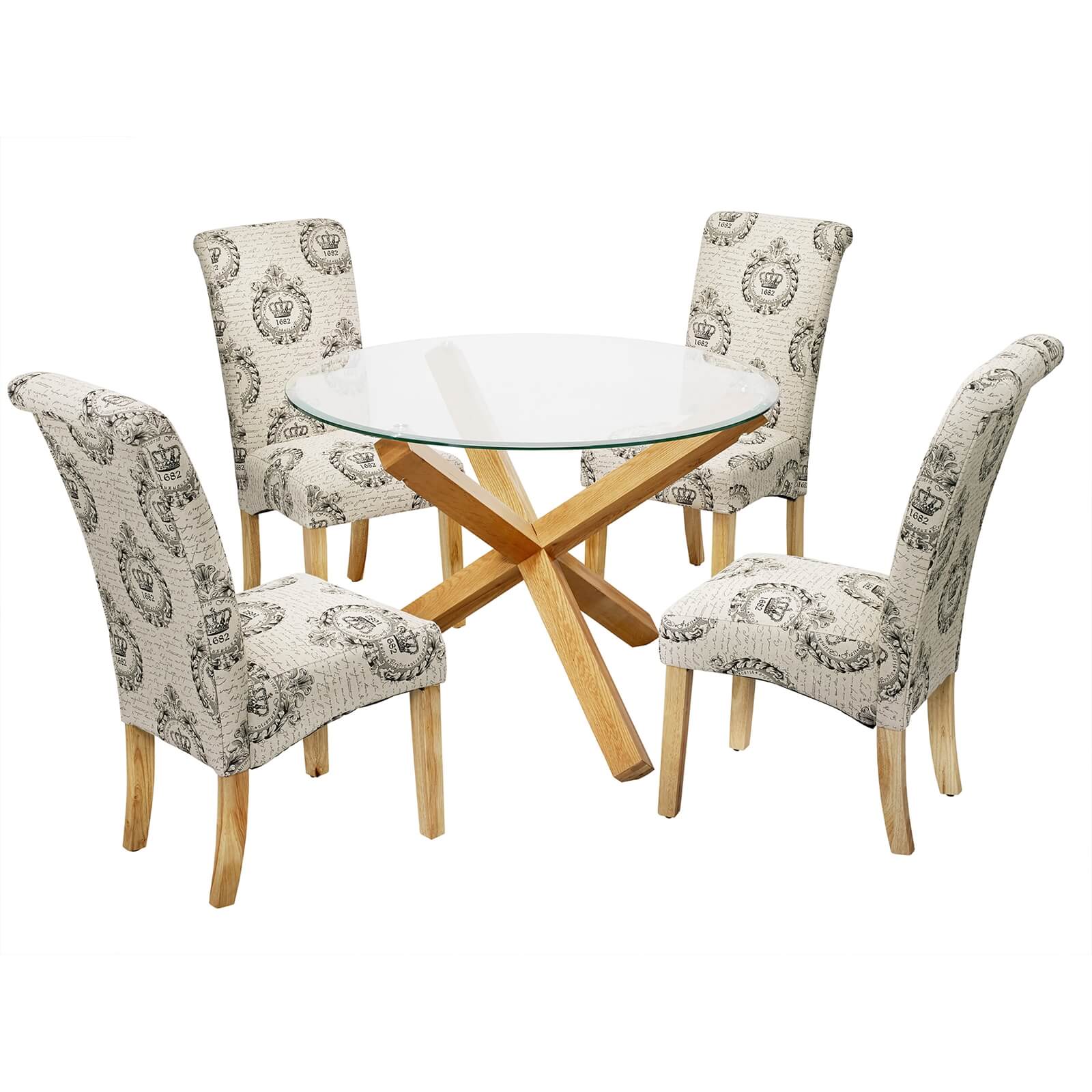 Oporto 4 Seater Dining Set - Kensington Dining Chairs