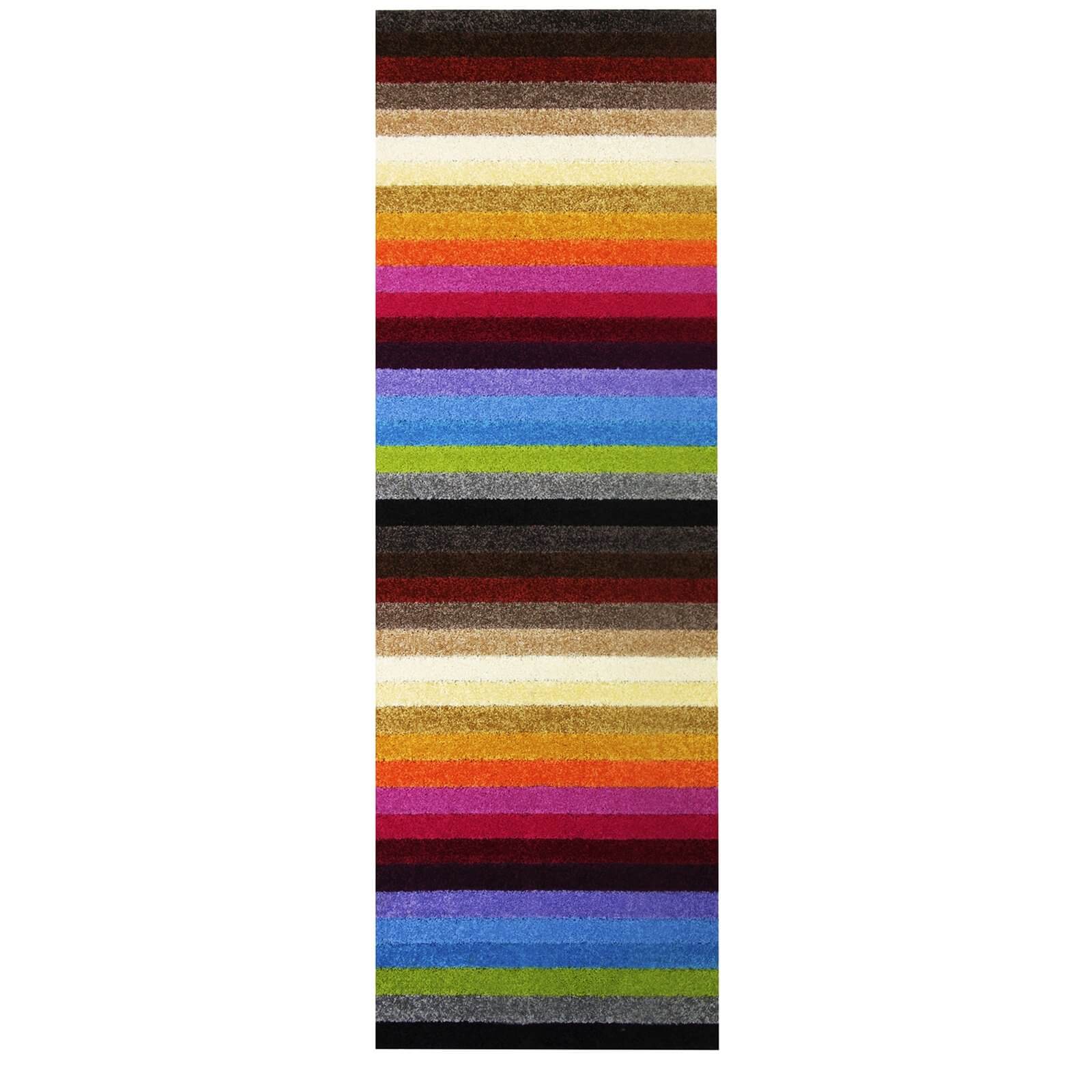 Sofia Stripe Washable Runner - Rainbow - 66x200cm