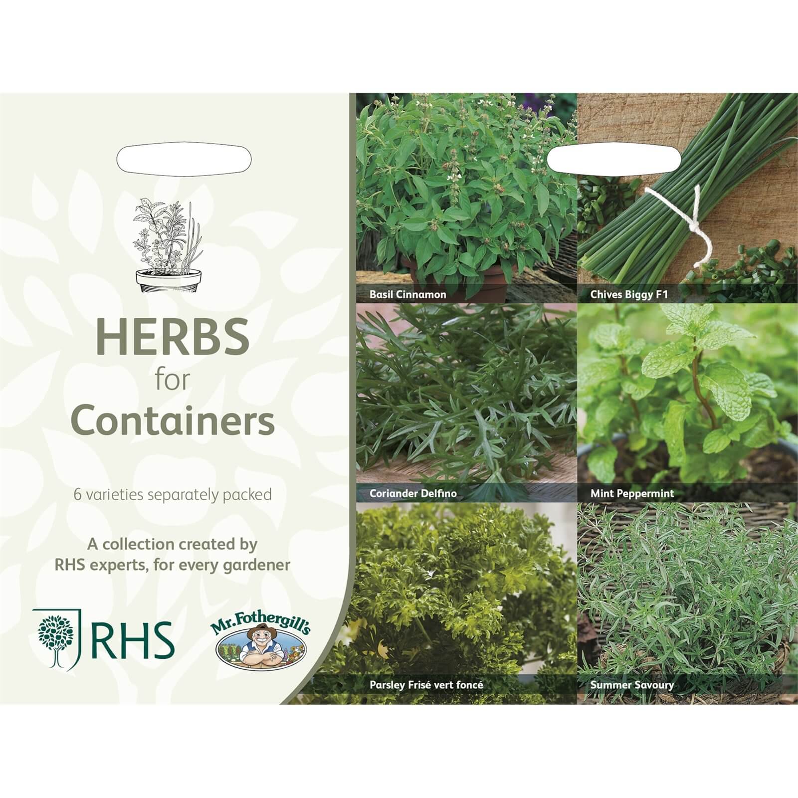 RHS Herbs for Containers Seed Collection