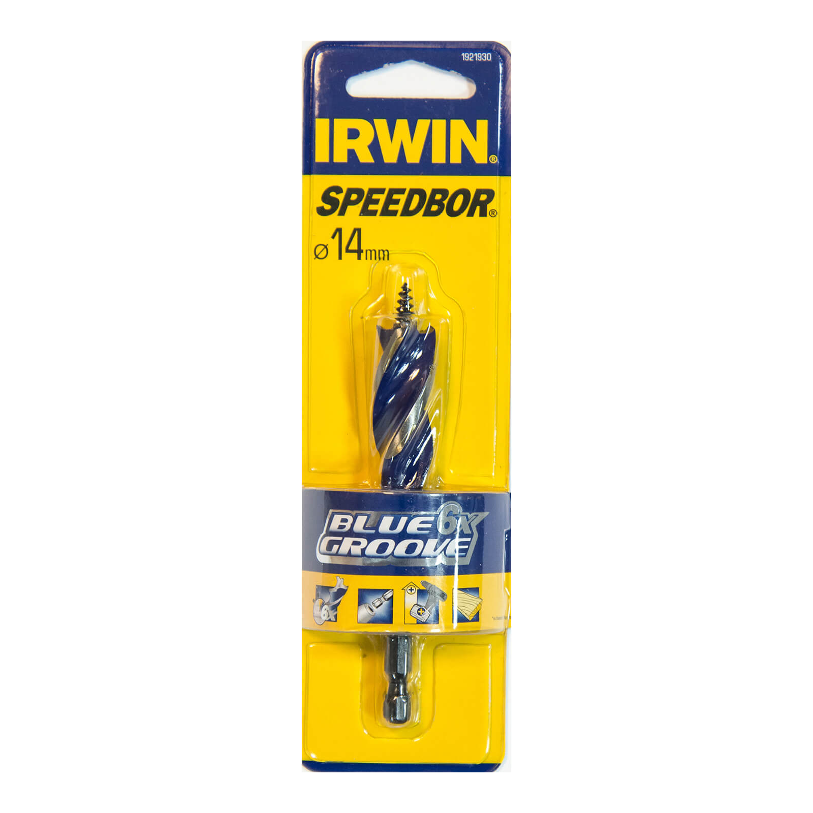 IRWIN Blue Groove Short Length Bit - 6x 14mm x 4 Clam