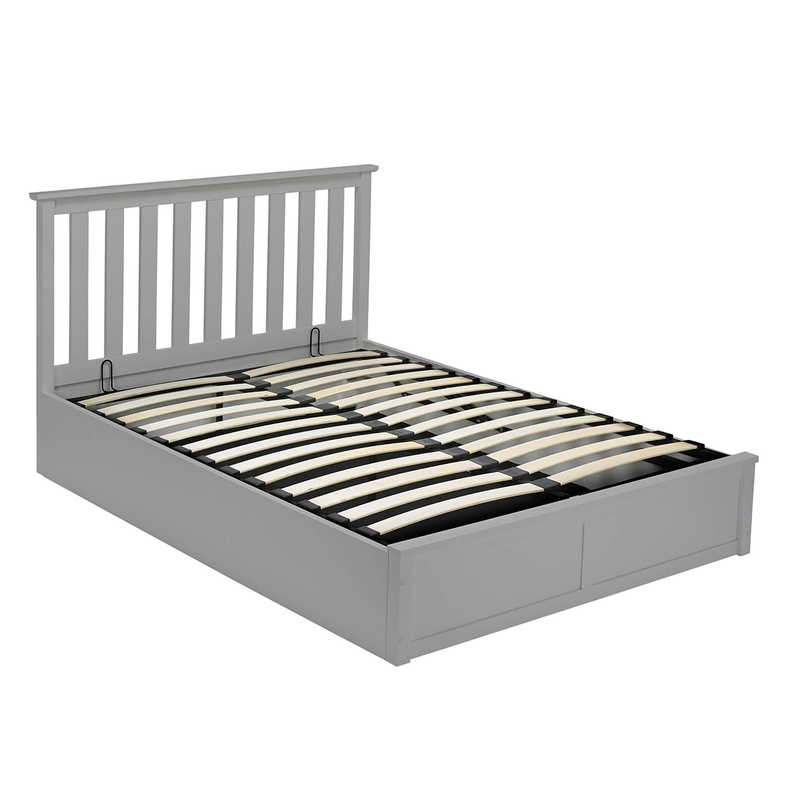 Oxford Double Ottoman Bed - Grey