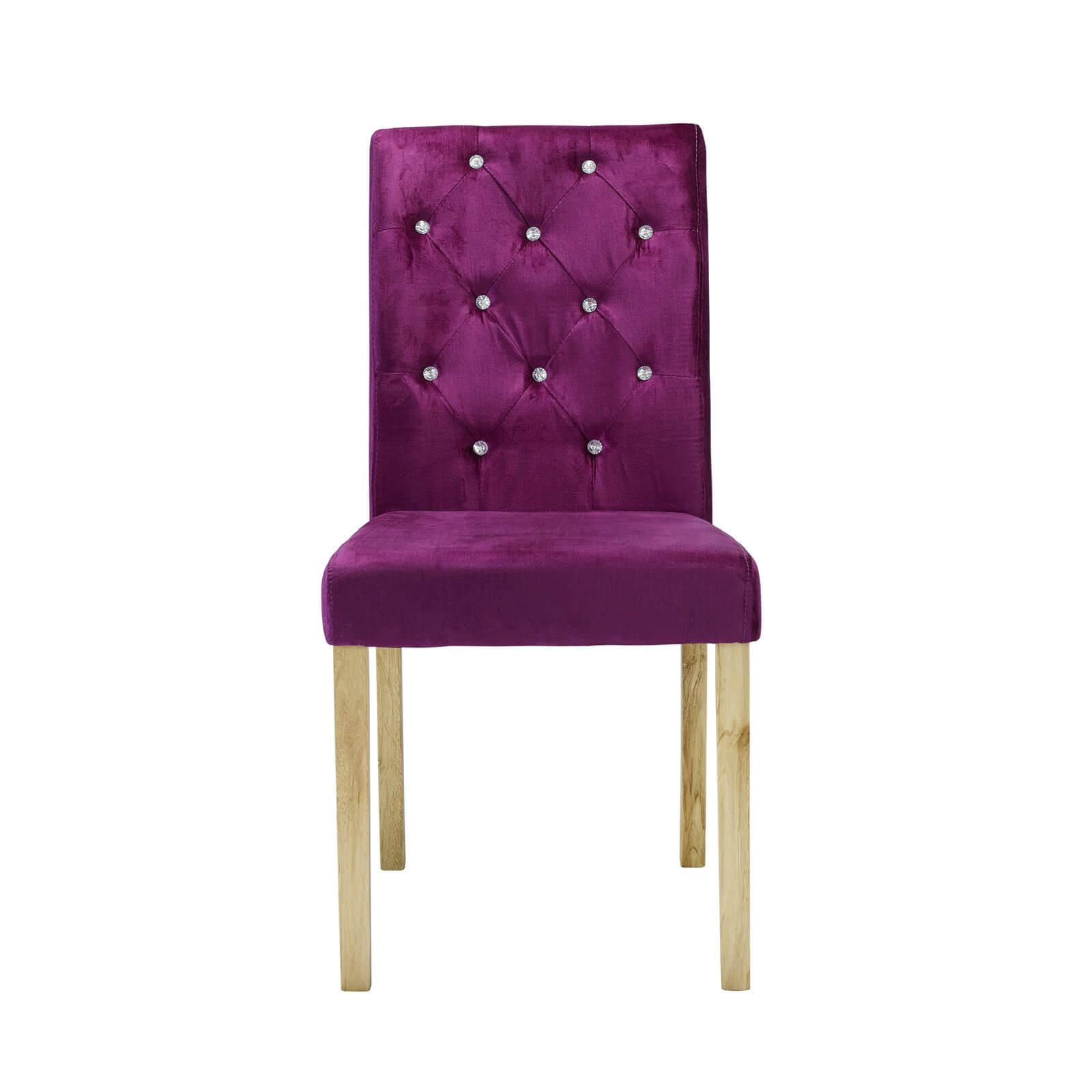 Paris Velvet Dining Chair - Purple - Set of 2