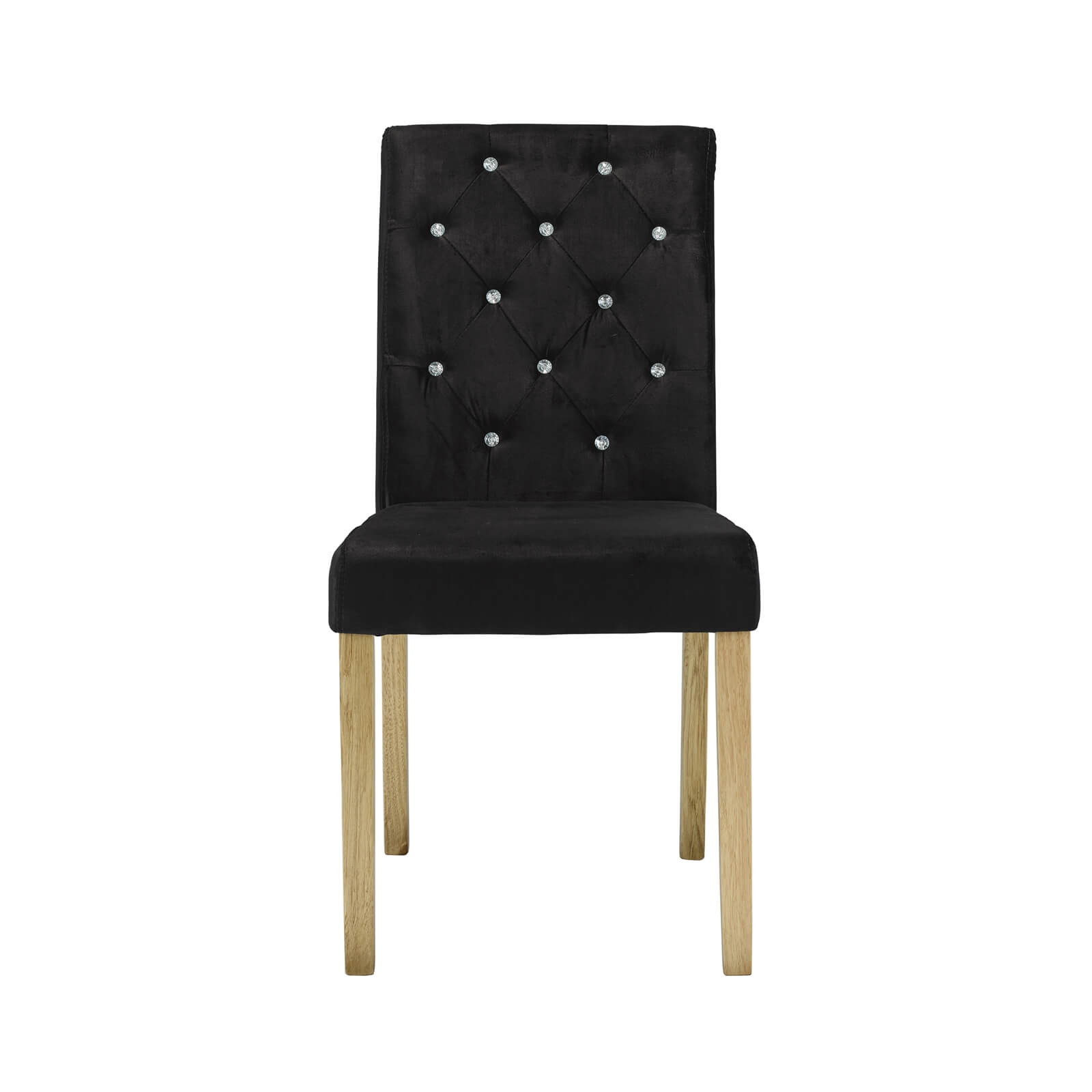 Paris Velvet Dining Chair - Black - Set of 2