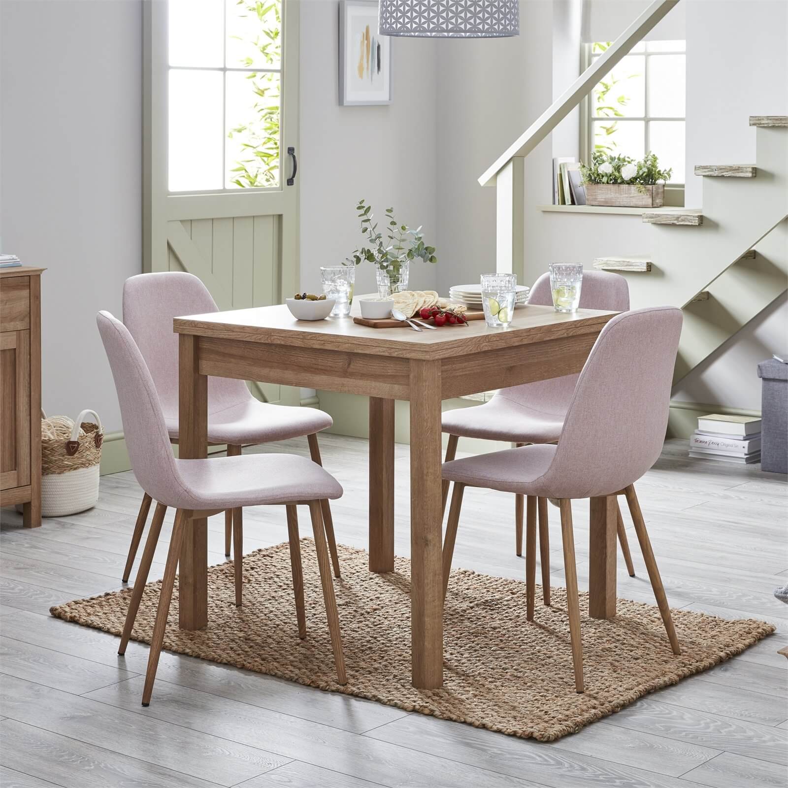Ludlow Upholstered Dining Chair - Set of 2 - Dusky Pink