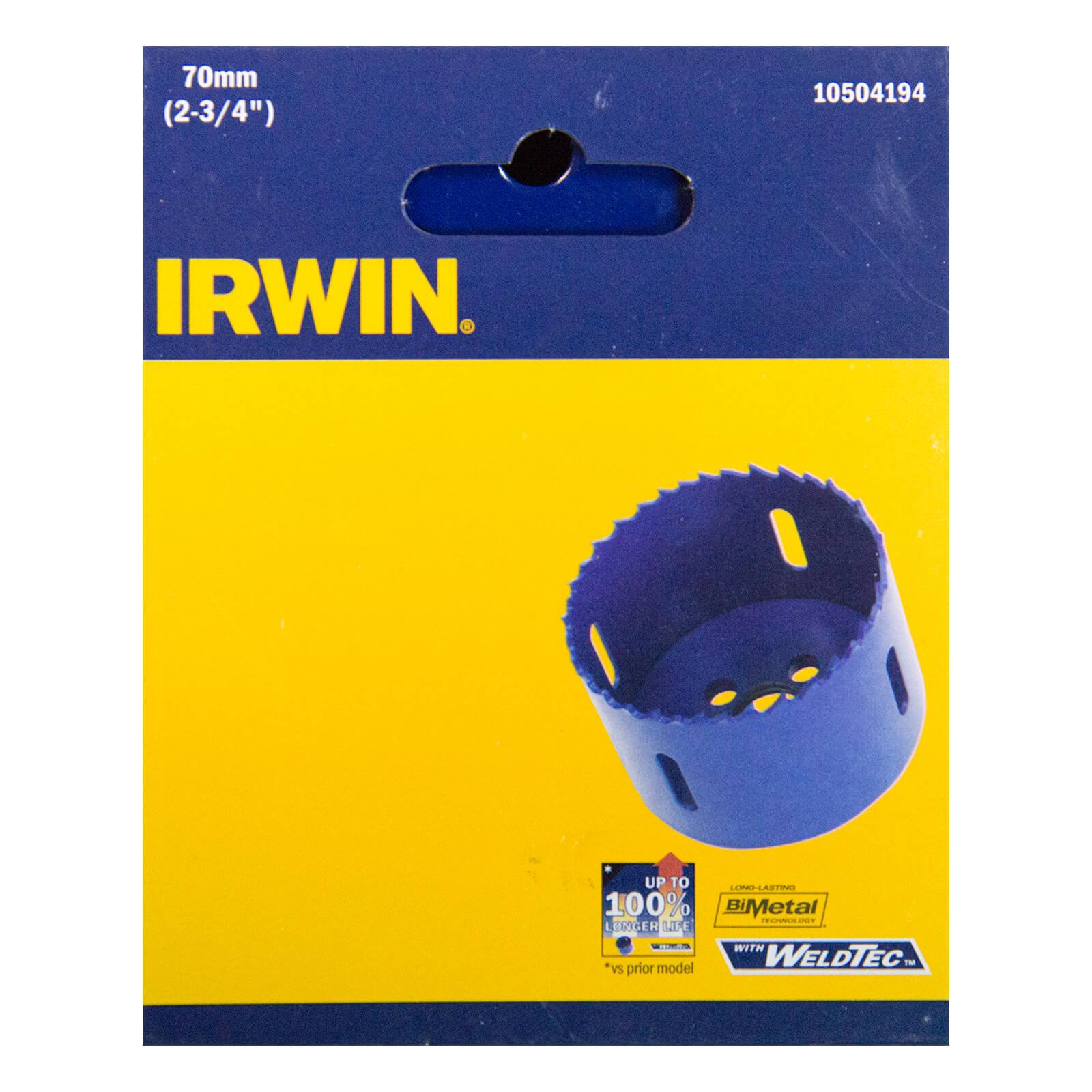 IRWIN Bi-Metal Hole Saw - 70 mm