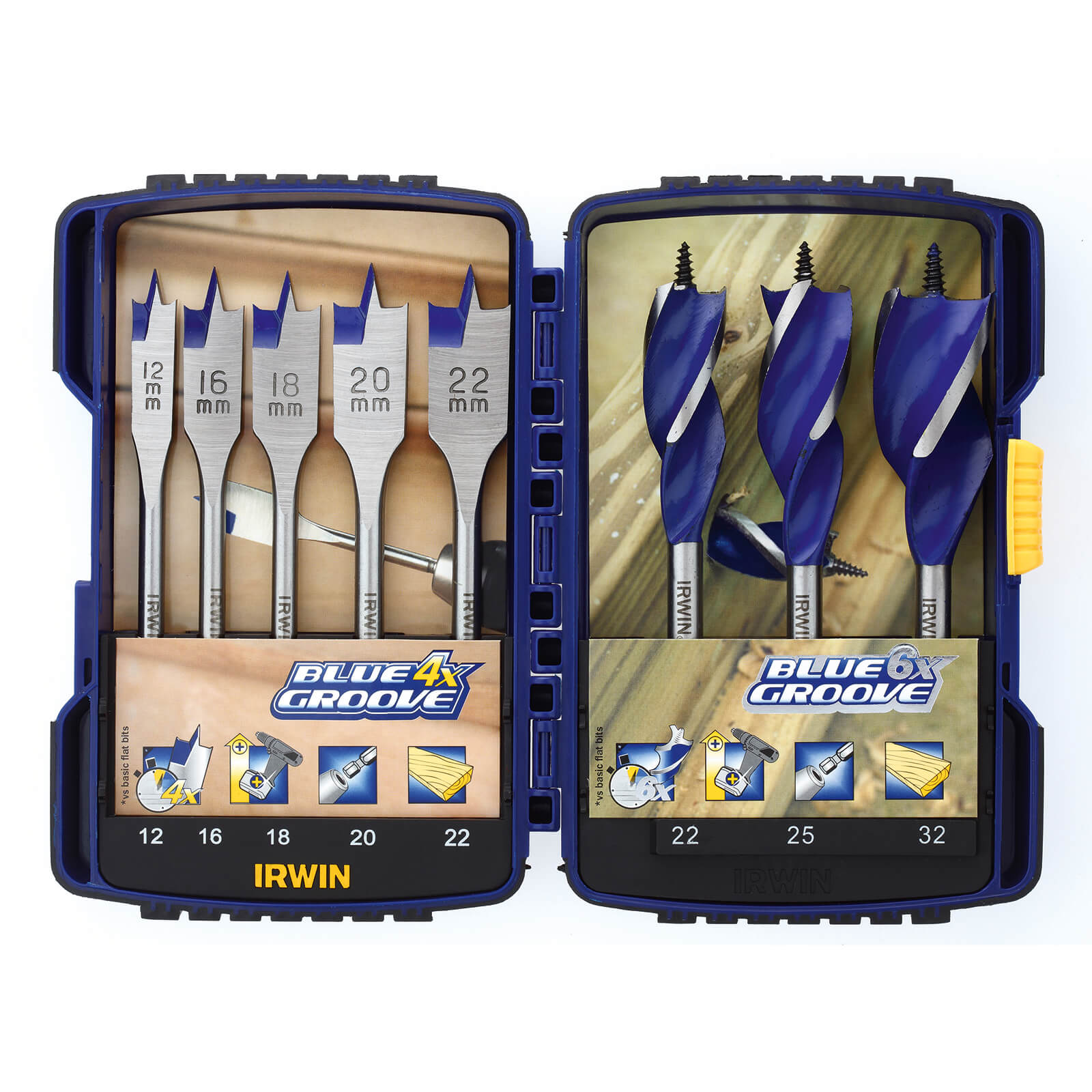 IRWIN Blue Groove Mixed Flat and Auger Set