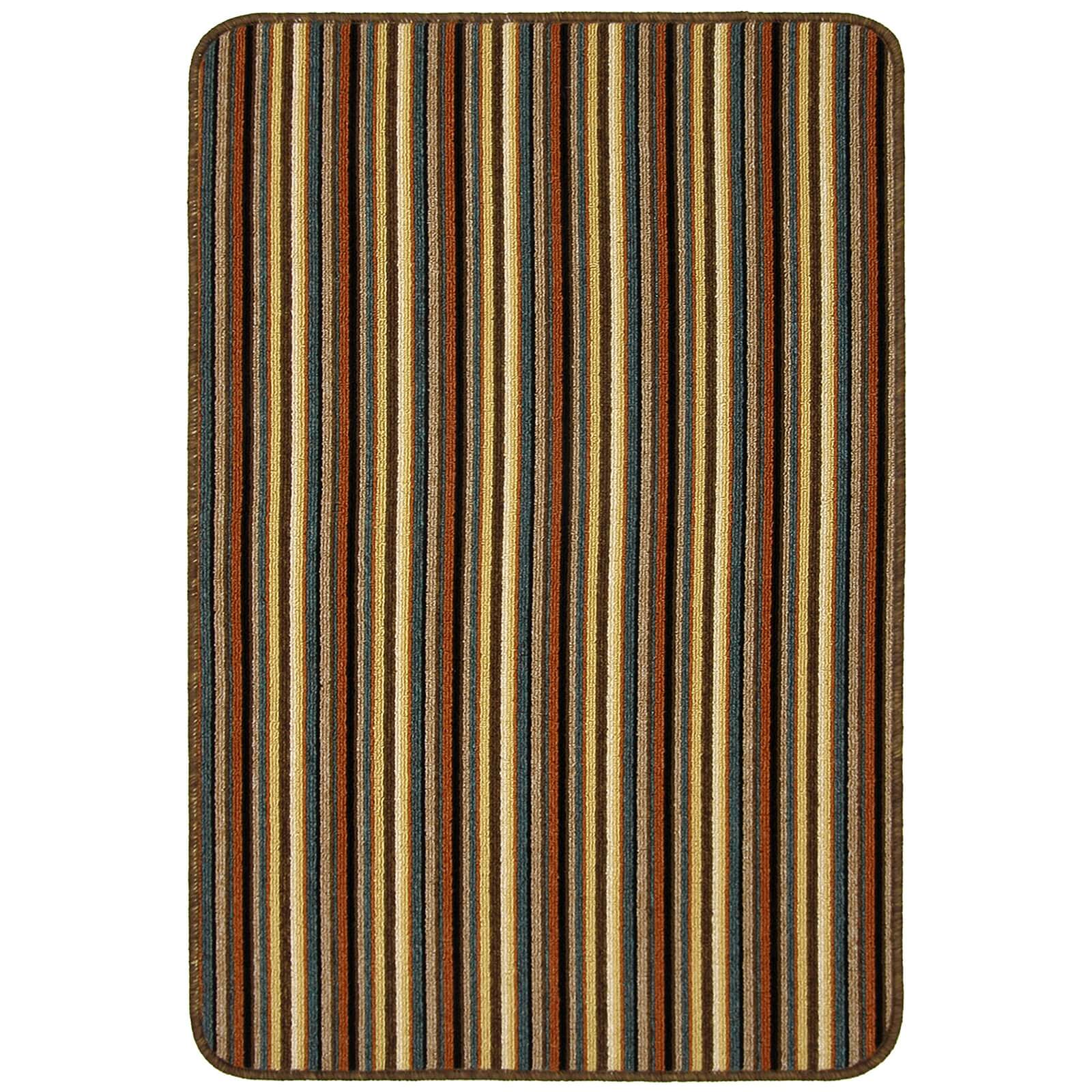 Java washable stripe mat Brown - 50 x 80cm