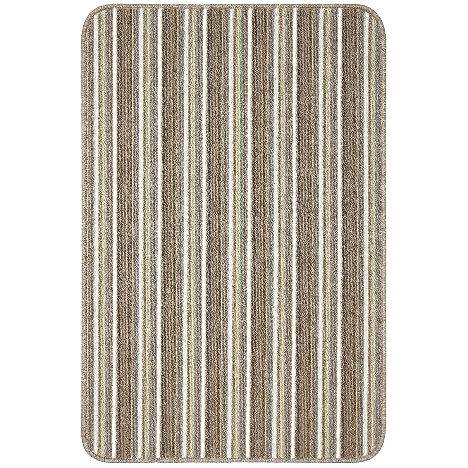 Java washable stripe mat Cream - 50 x 80cm