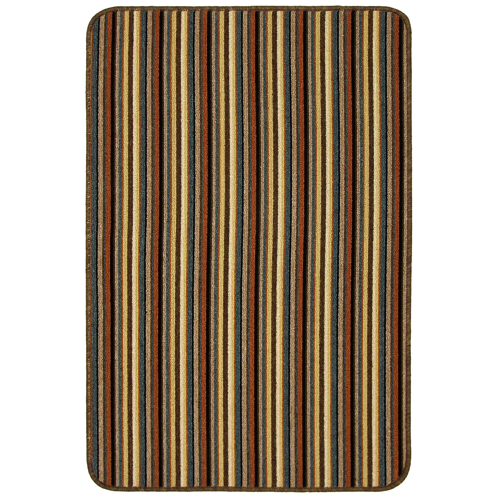Java washable stripe mat Brown - 67 x 100cm