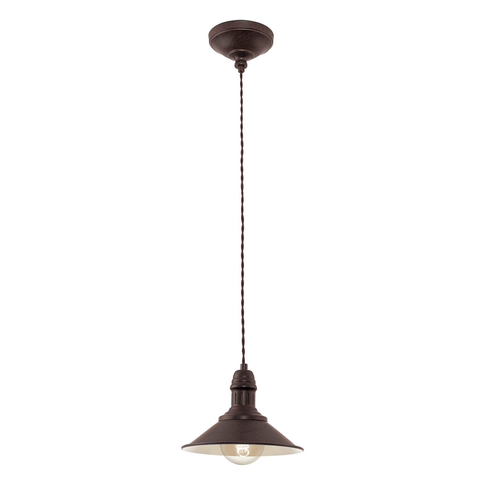 Eglo Stockbury Pendant Ceiling Light - Antique Brown