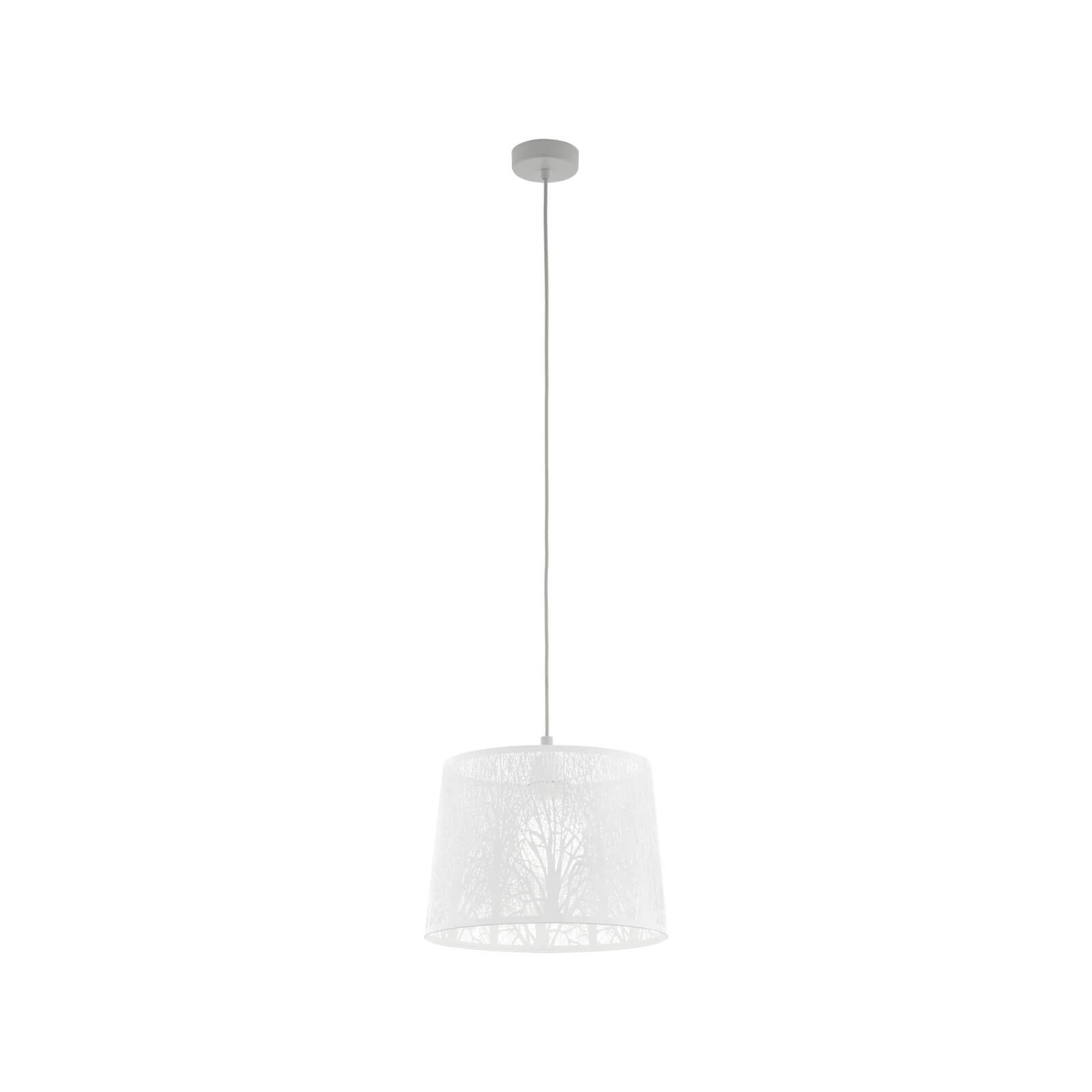 Eglo Hambleton Pendant Ceiling Light - Nickel & White