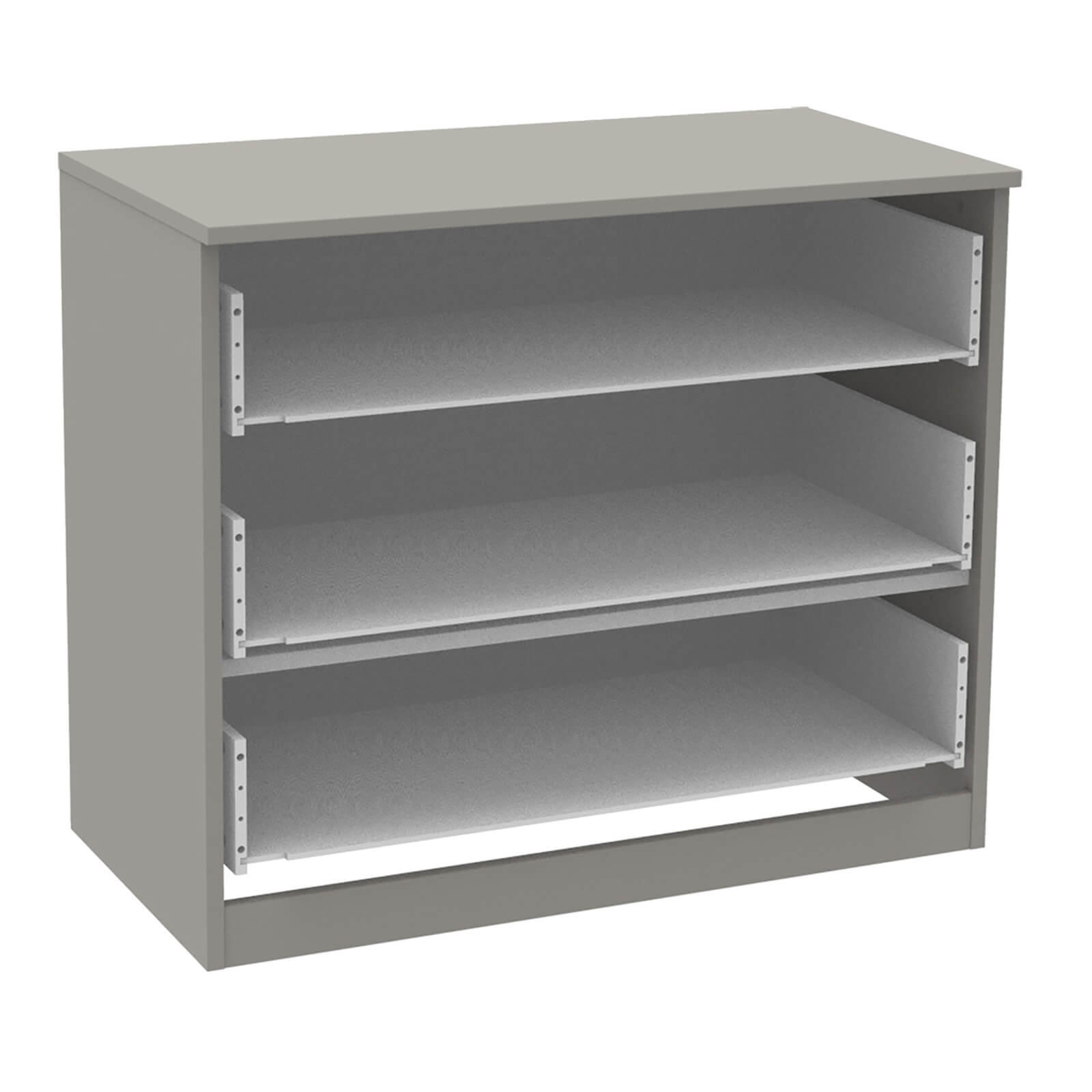 Fitted Bedroom 3 Drawer Wide Chest - Grey