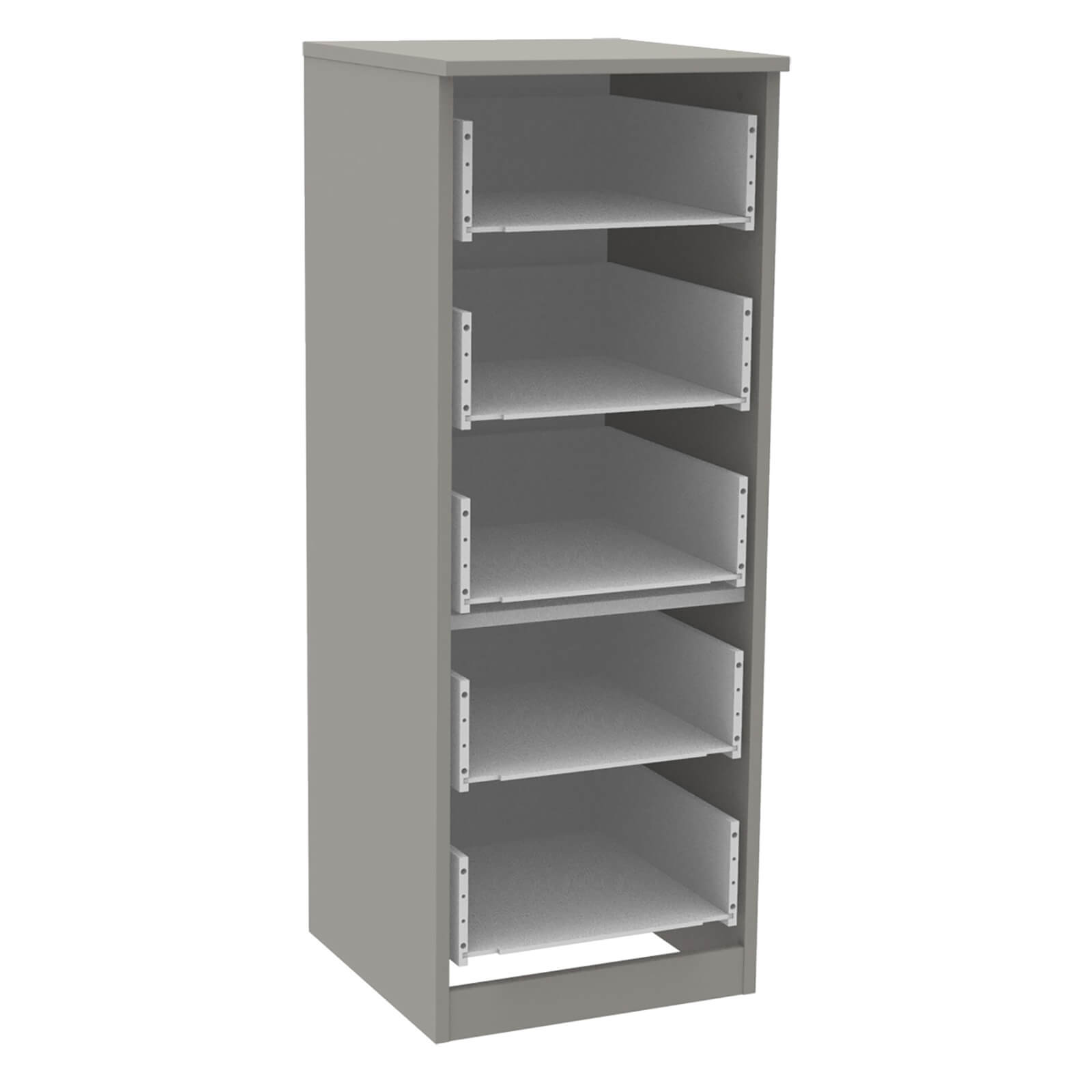 Fitted Bedroom 5 Drawer Narrow Chest - Grey