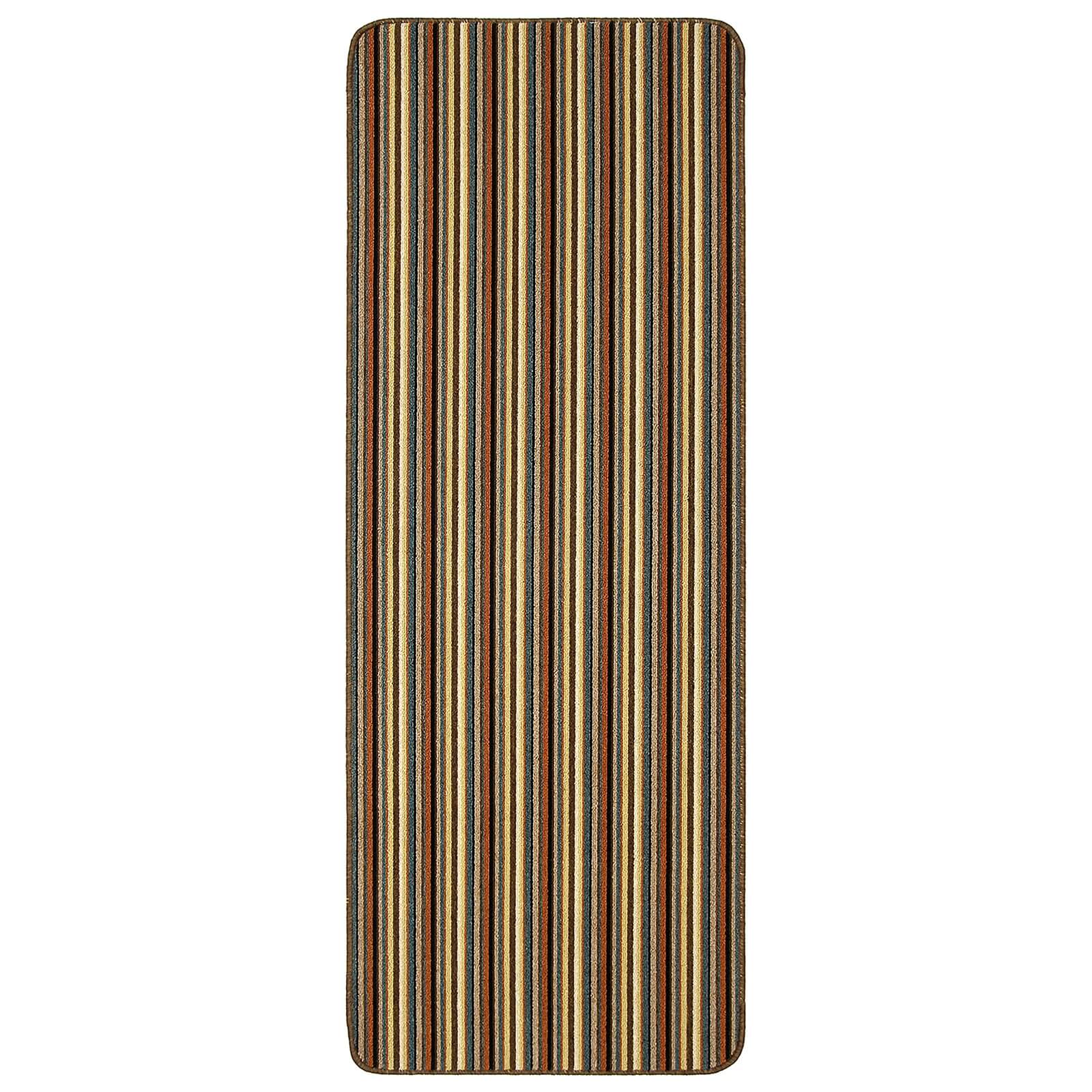 Java Washable Stripe Runner - Brown - 67x180cm