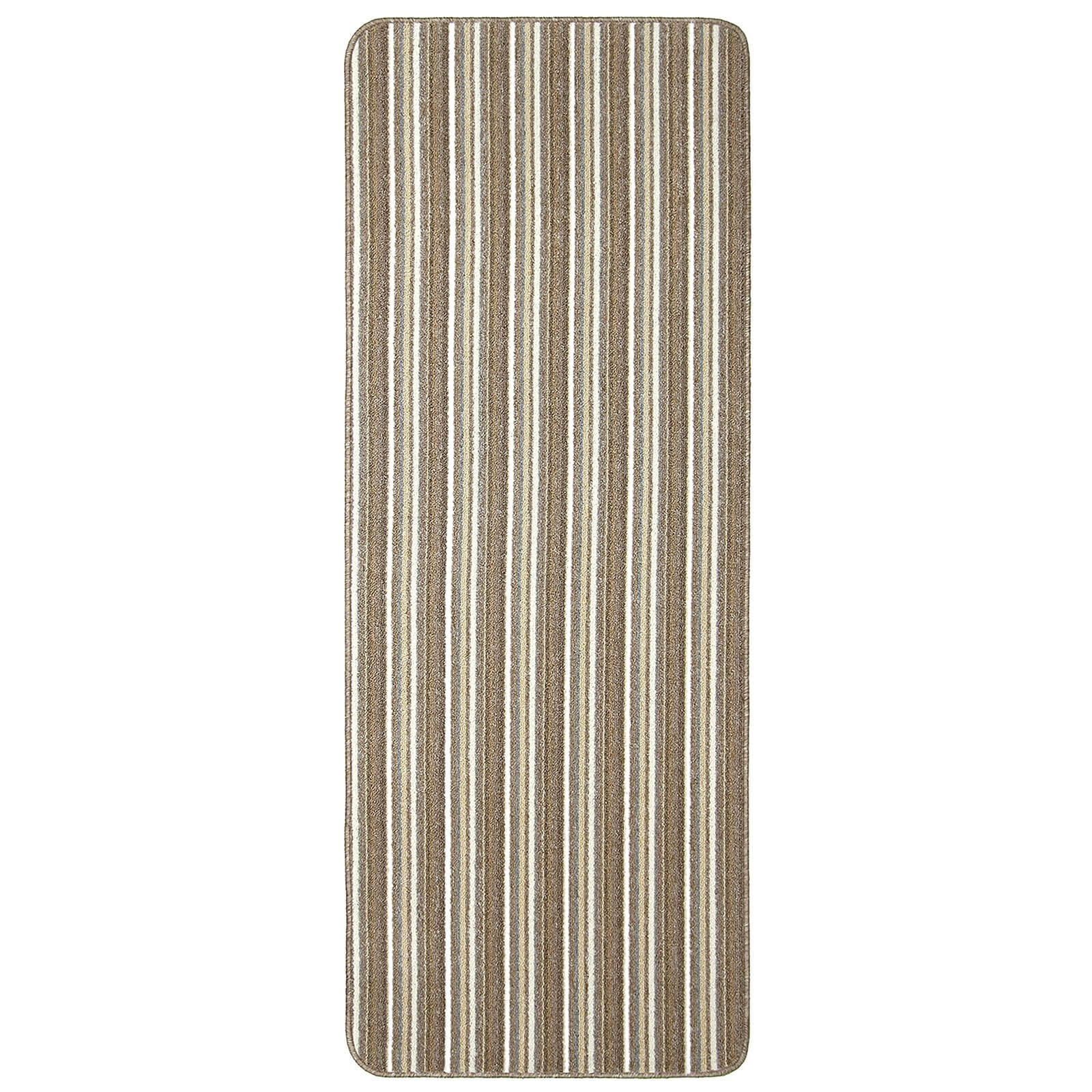 Java Washable Stripe Runner - Cream - 67x180cm