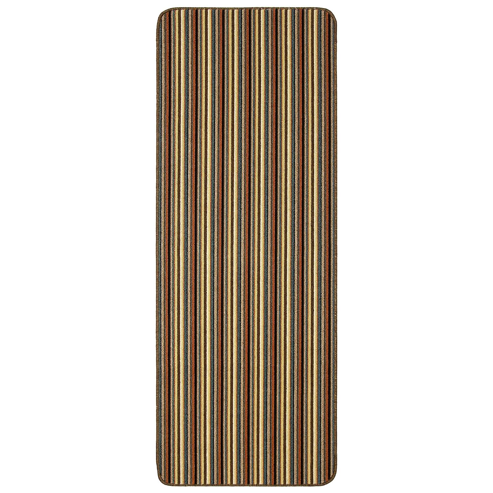 Java Washable Stripe Runner - Brown - 67x240cm