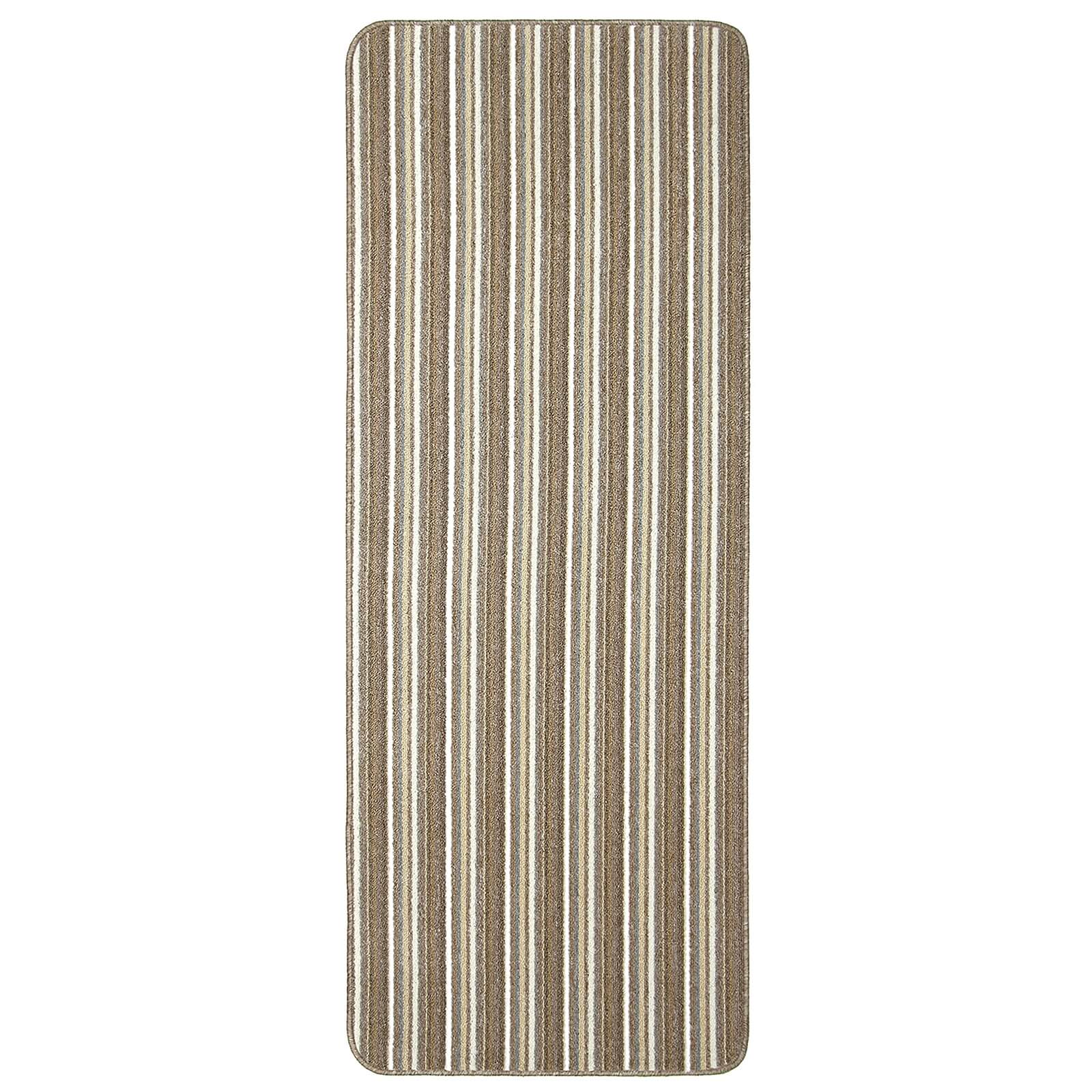 Java Washable Stripe Runner - Cream - 67x240cm