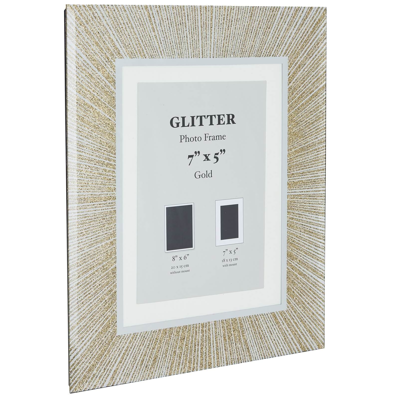 Glitter Picture Frame 7 x 5 - Gold