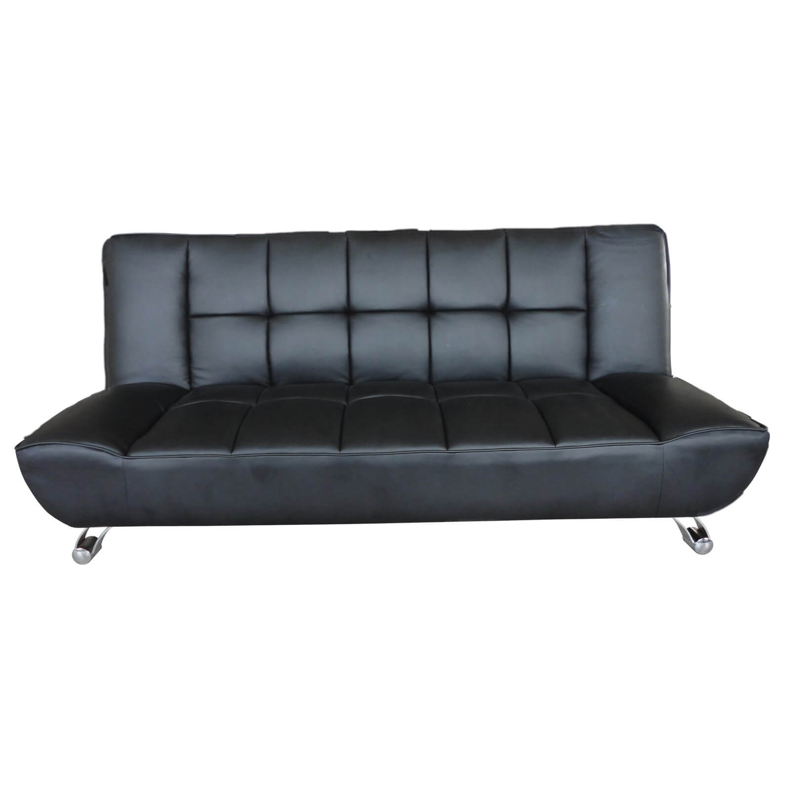 Vogue Sofa Bed - Black - Faux Leather