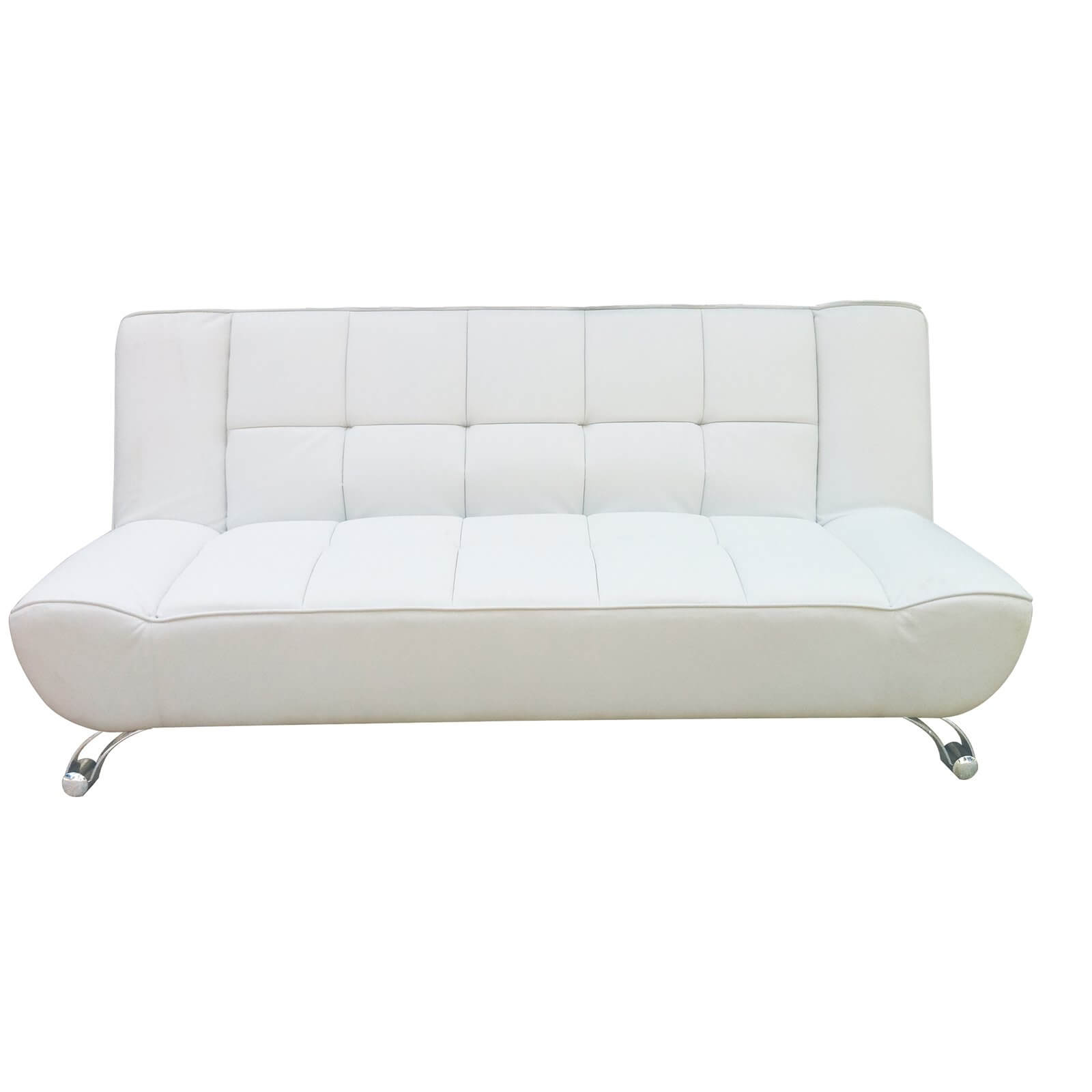 Vogue Sofa Bed - White - Faux Leather