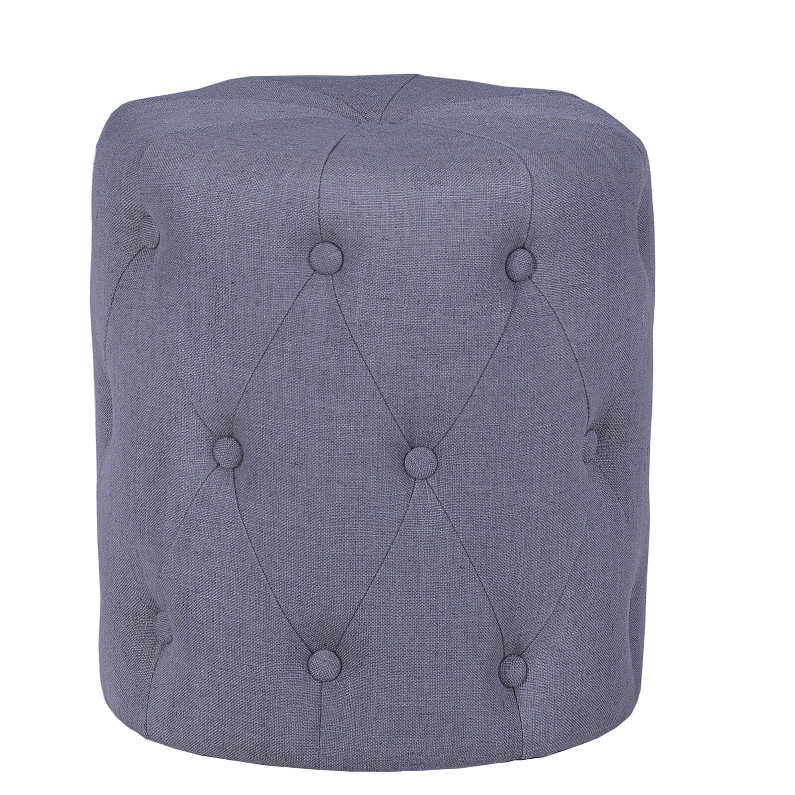 Upholstered Stool - Grey