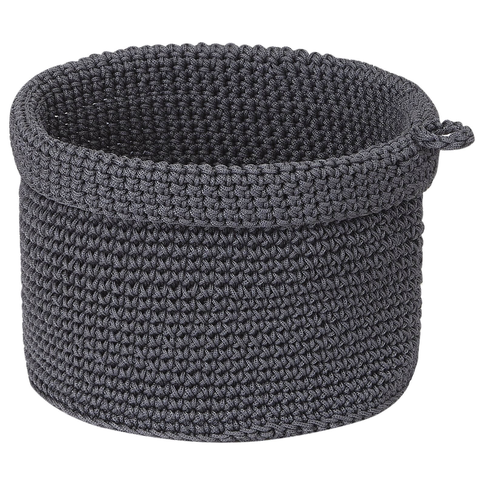 Knitted Storage Basket - Grey
