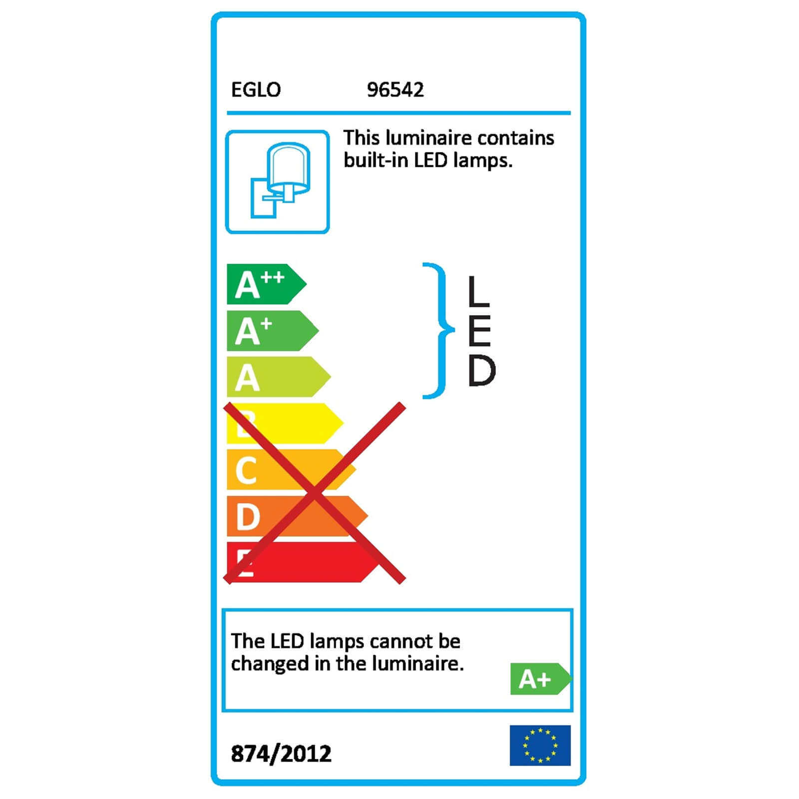 Eglo Romendo 1 LED Wall Light - Chrome