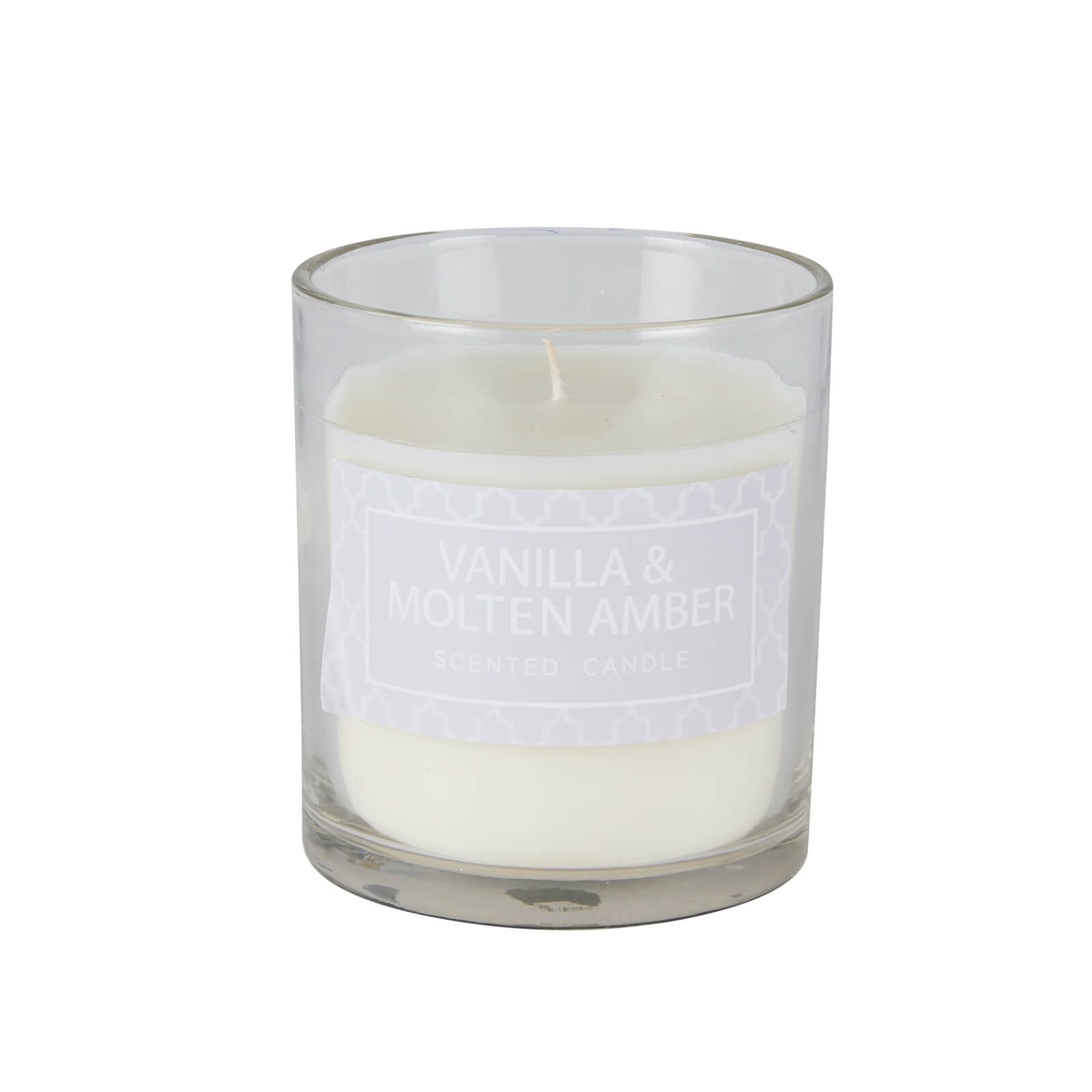 Vanilla & Molten Amber Glass Candle