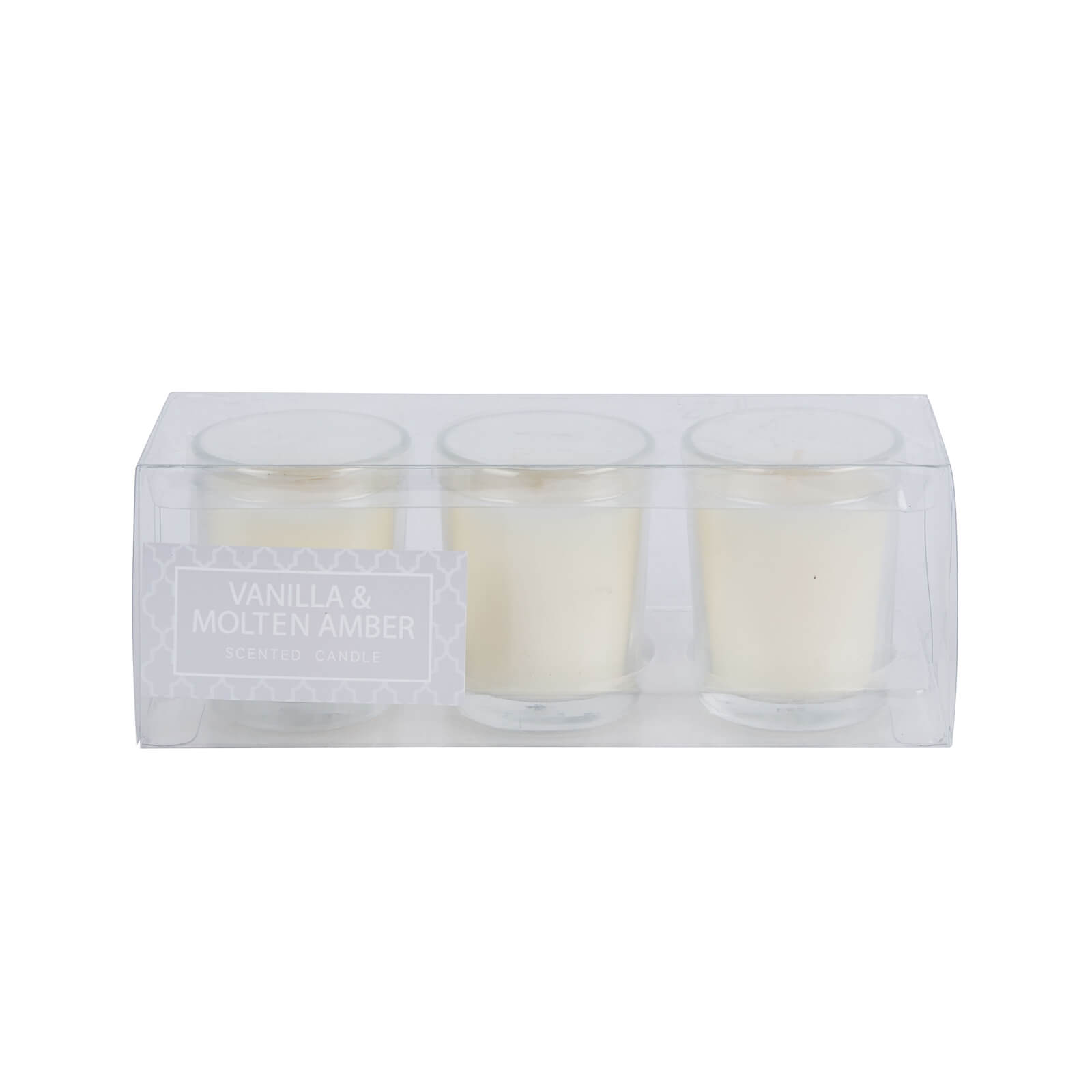 Vanilla & Molten Amber Votive Candle - 3 Pack