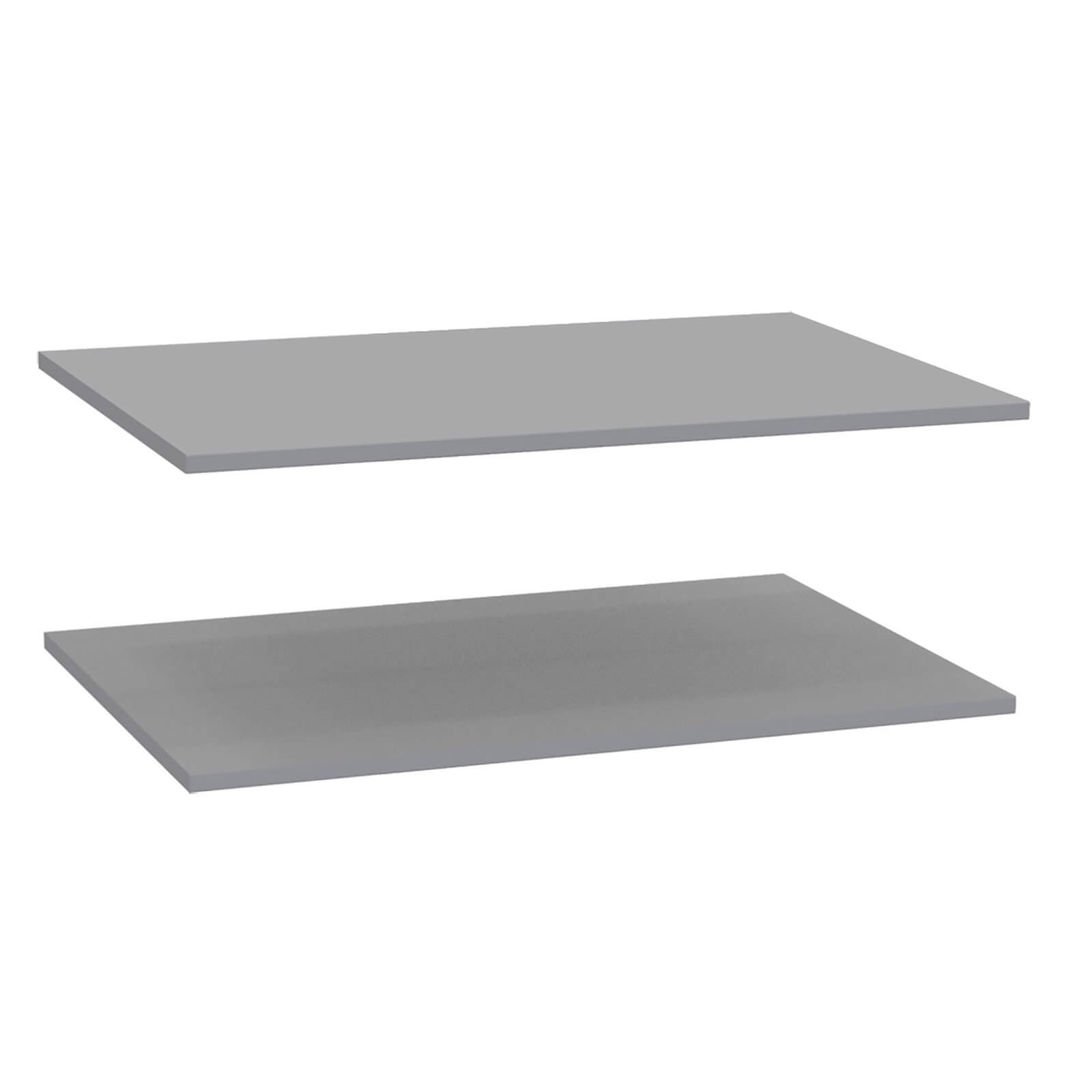 House Beautiful Fitted Bedroom Internal Shelf for Double Wardrobe - Grey x 2