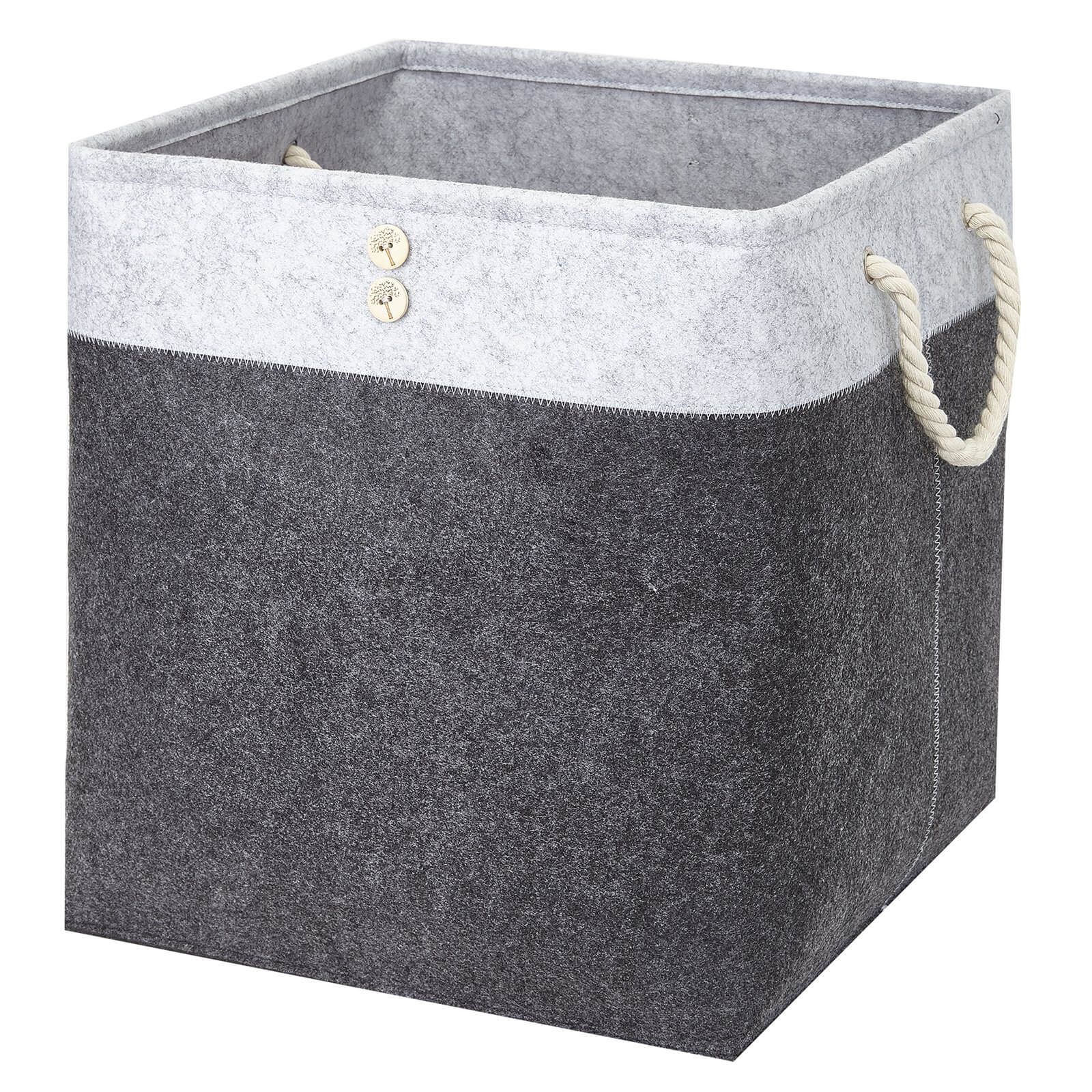 Felt Storage Box with Buttons