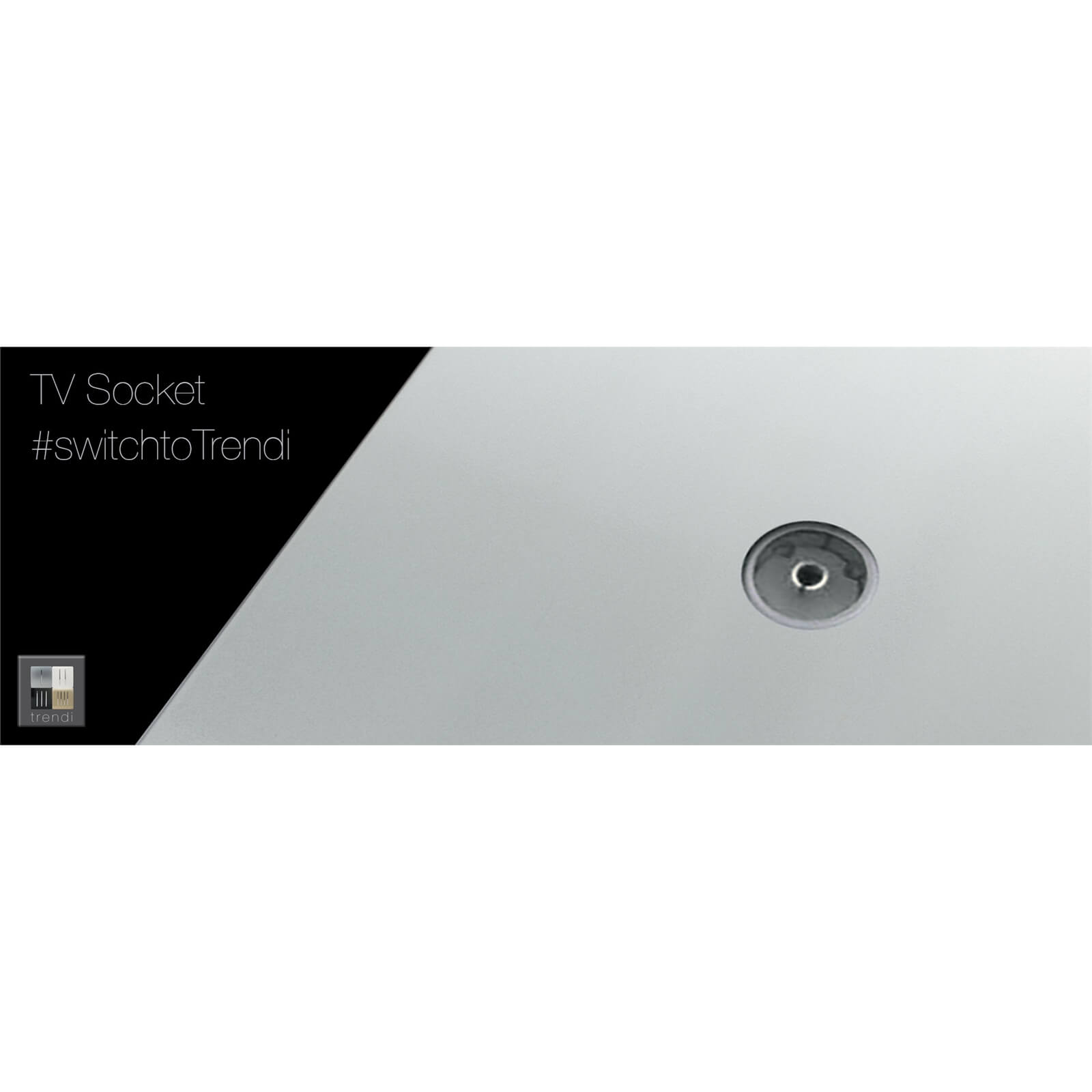 Trendi Switch TV Co-axial Socket in Screwless White