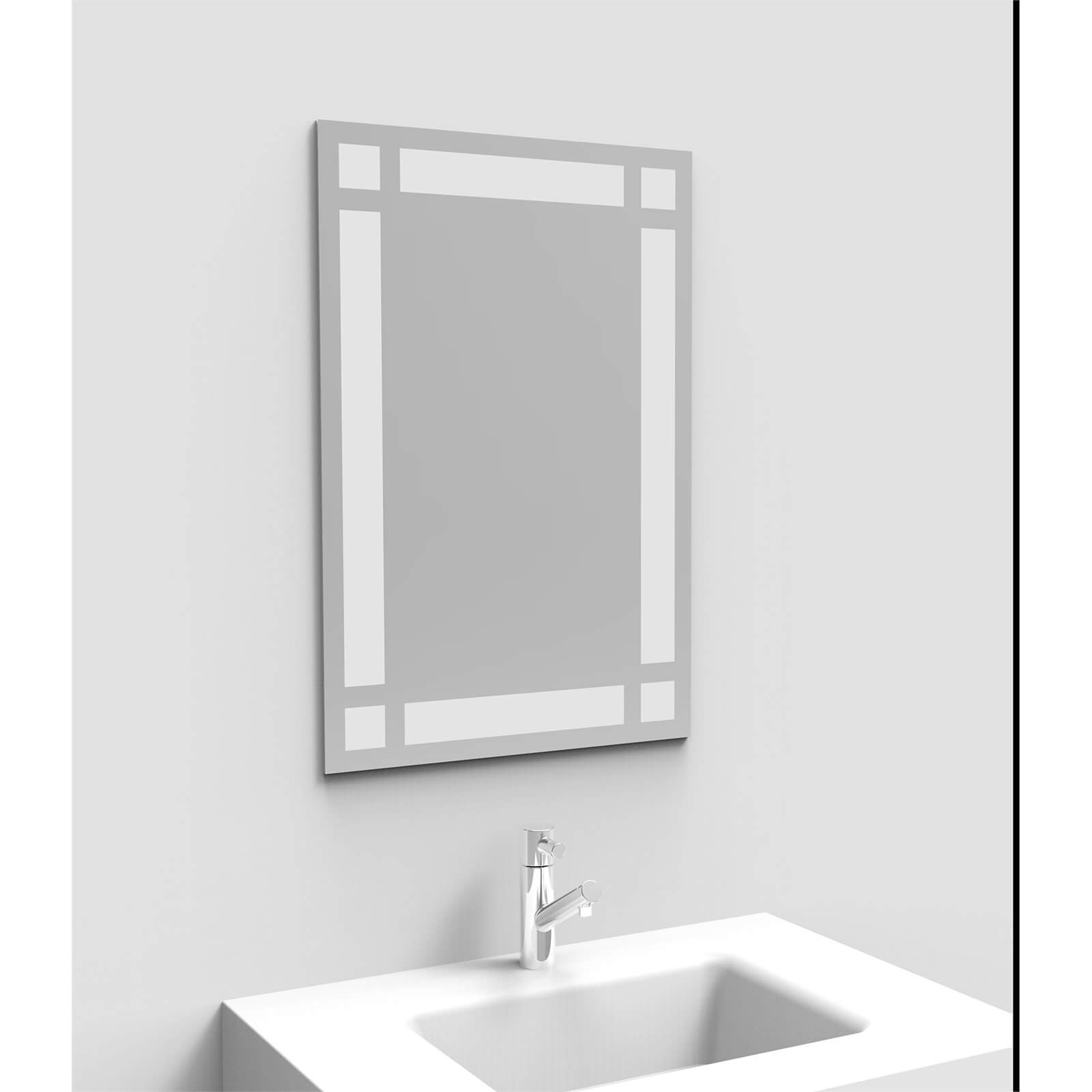 Block Frosted Glass Mirror