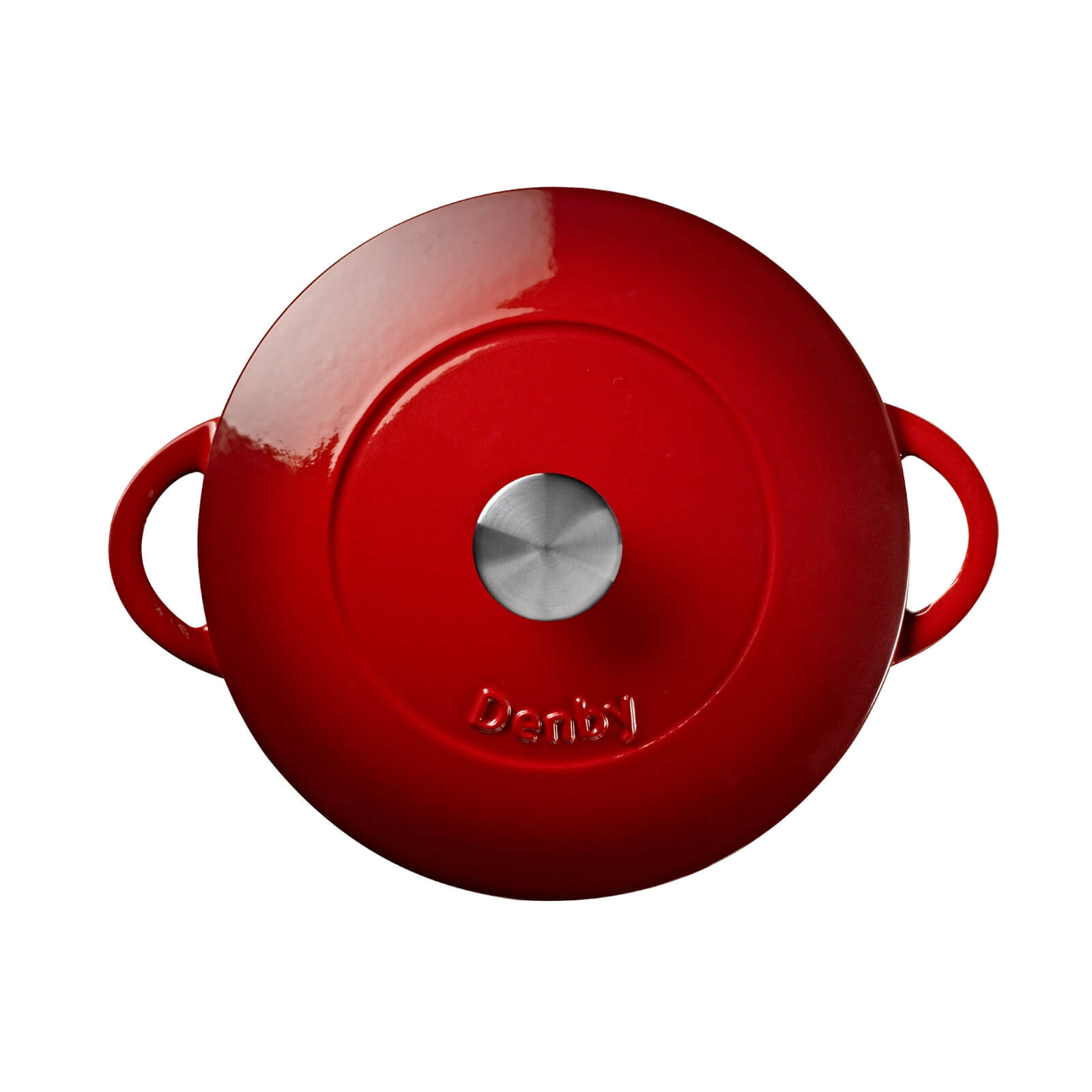 Denby Cast Iron Round Casserole - 24cm - Pomegranate