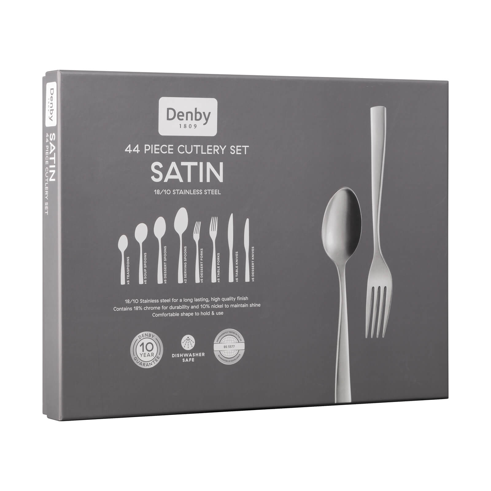 Denby Satin Cutlery Set - 44 Pieces
