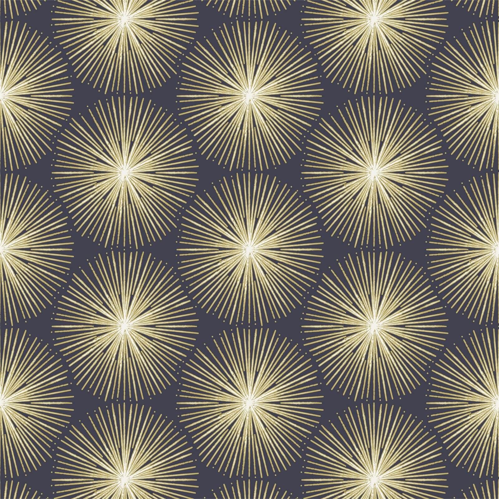 Sublime Fire Circle Gold Wallpaper