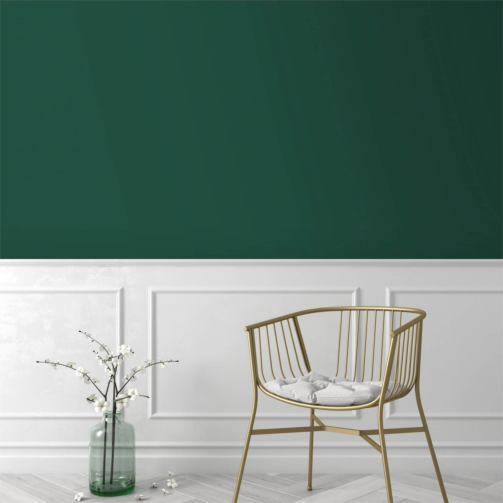 Superfresco Easy Plain Elegant Leaves Dark Green Wallpaper