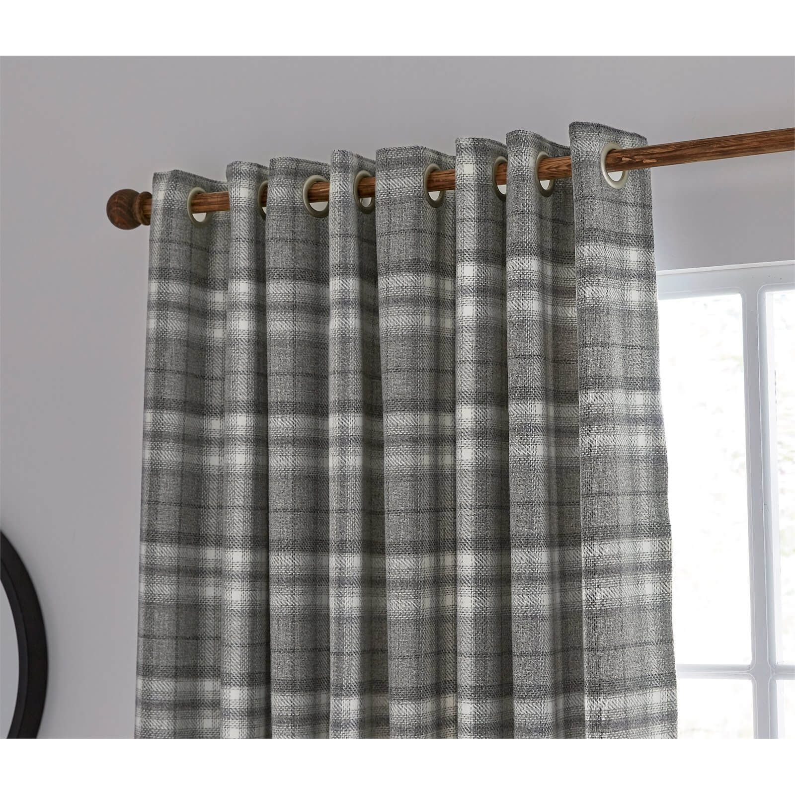 Helena Springfield Harriet Lined Curtains 66 x 72 - Charcoal